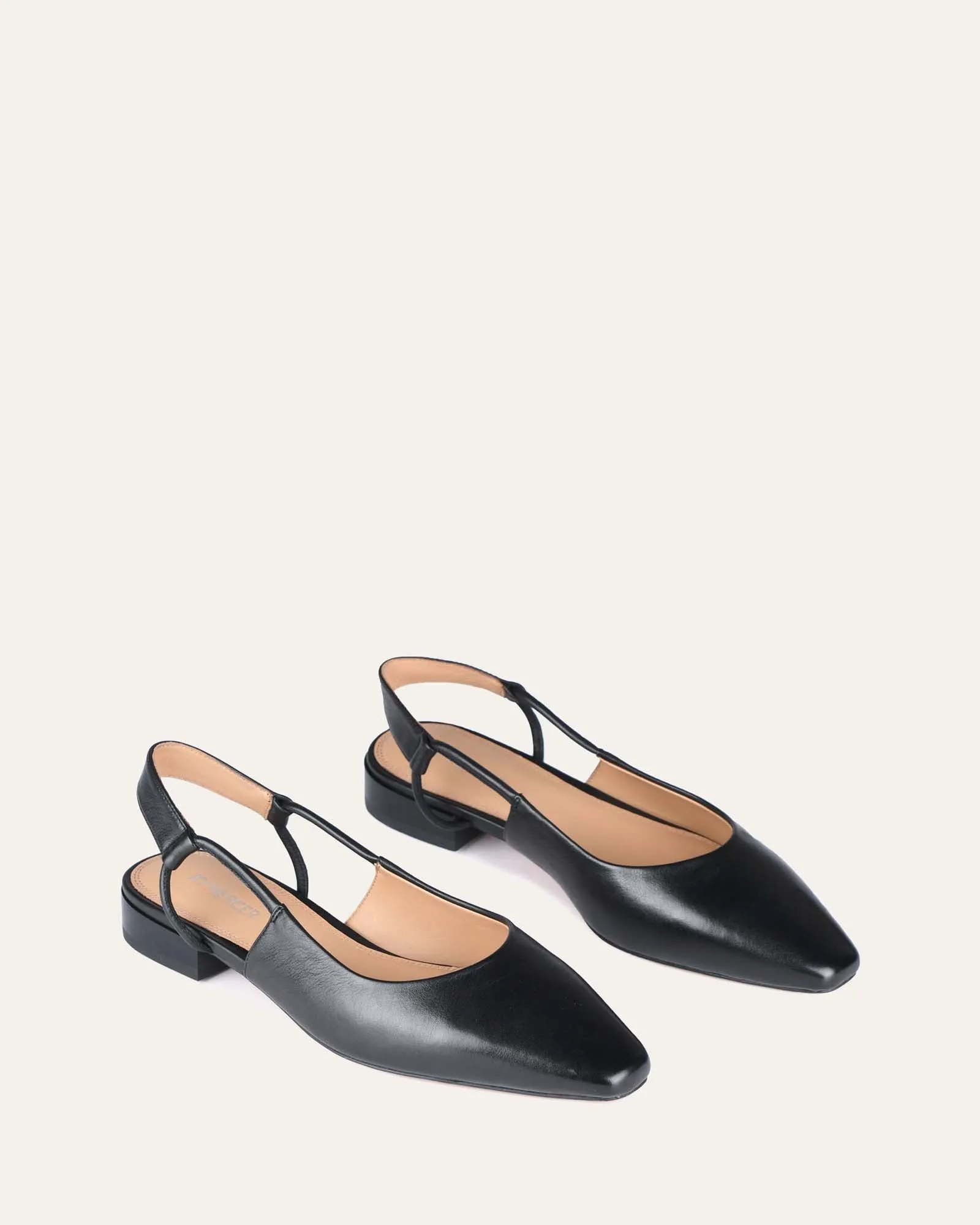 LARISSA ROBE BALLERINES CUIR NOIR