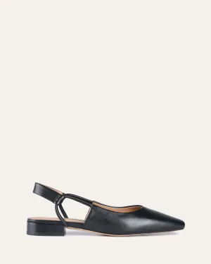 LARISSA ROBE BALLERINES CUIR NOIR