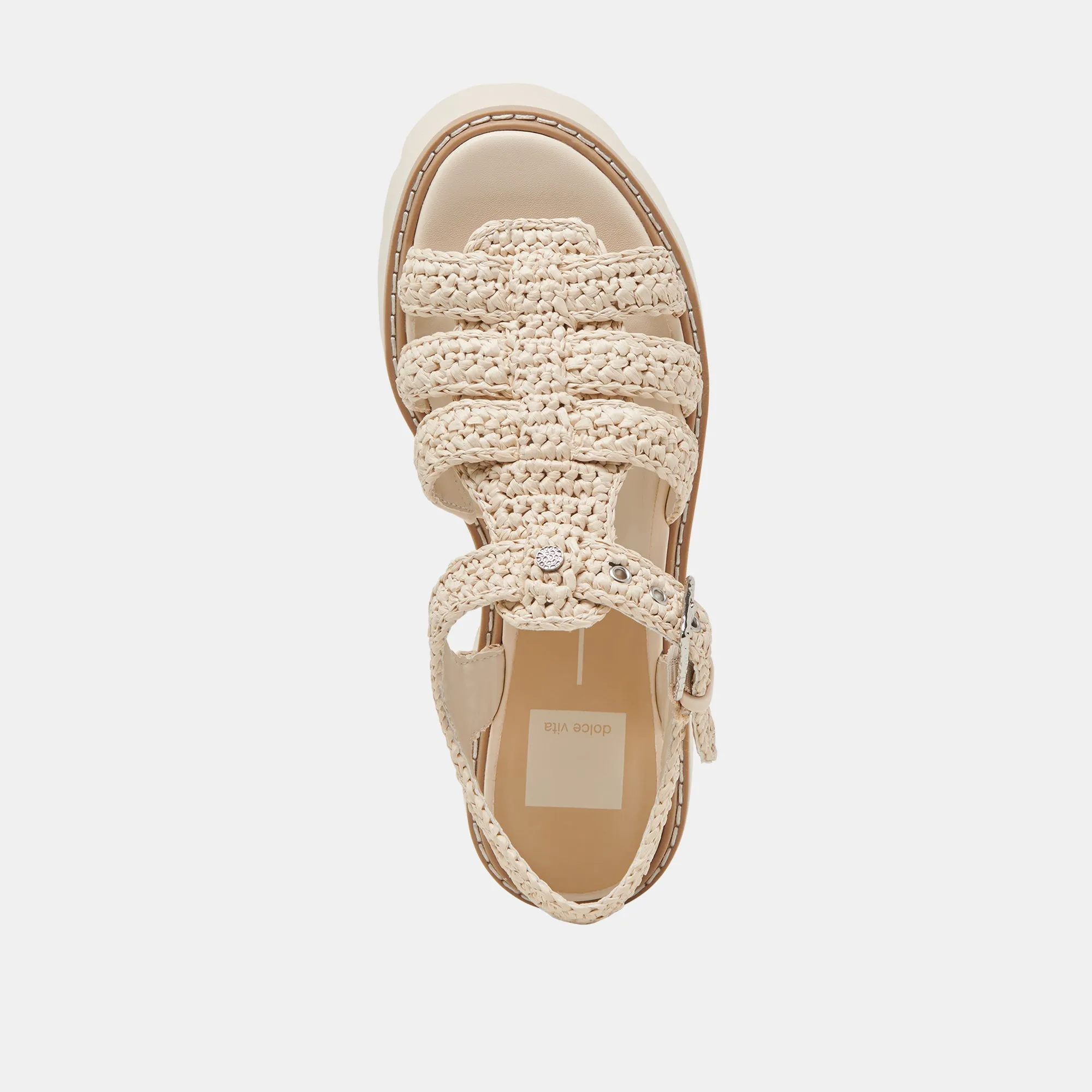 SANDALES À LACETS TRICOTÉES AVEC TISSU GRIS MOUTON