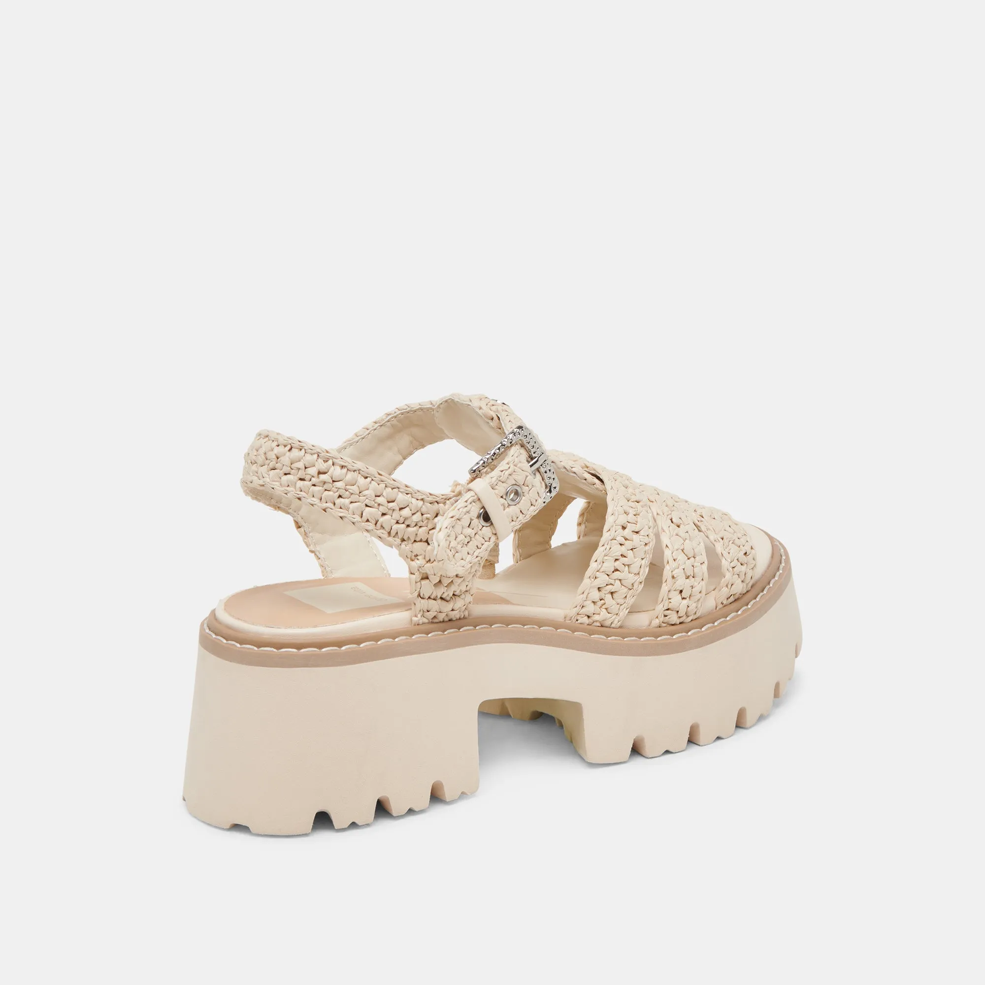 SANDALES À LACETS TRICOTÉES AVEC TISSU GRIS MOUTON
