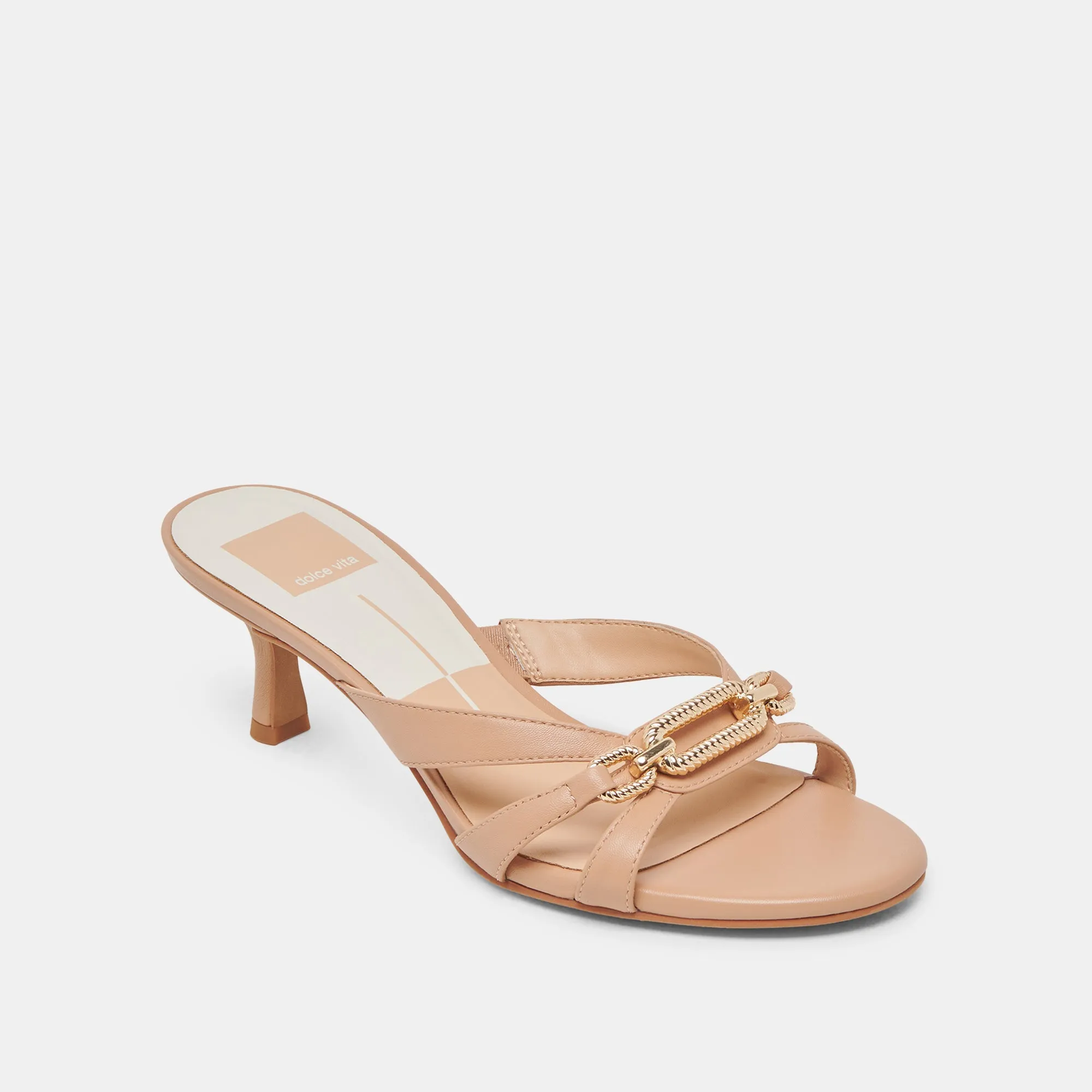 LERAH HEELS CAFE CUIR GRAVÉ