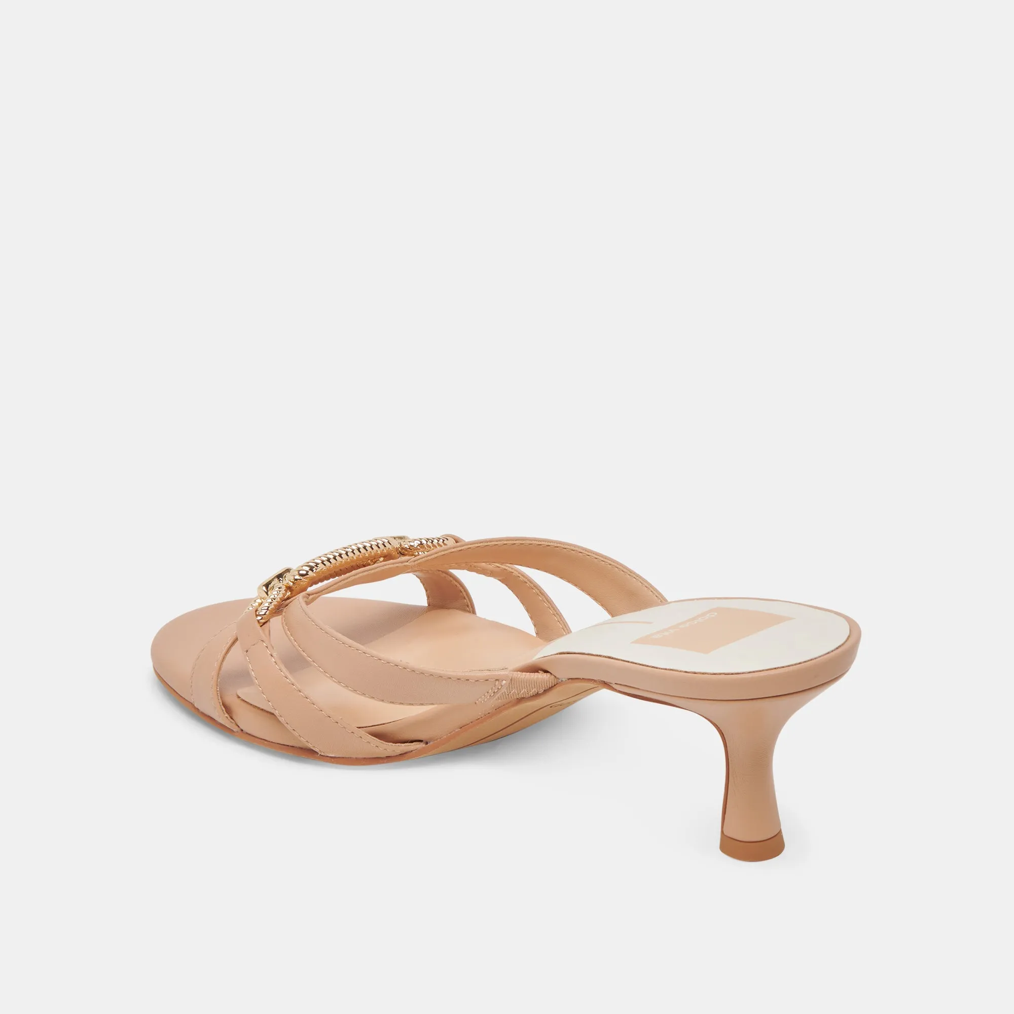 LERAH HEELS CAFE CUIR GRAVÉ