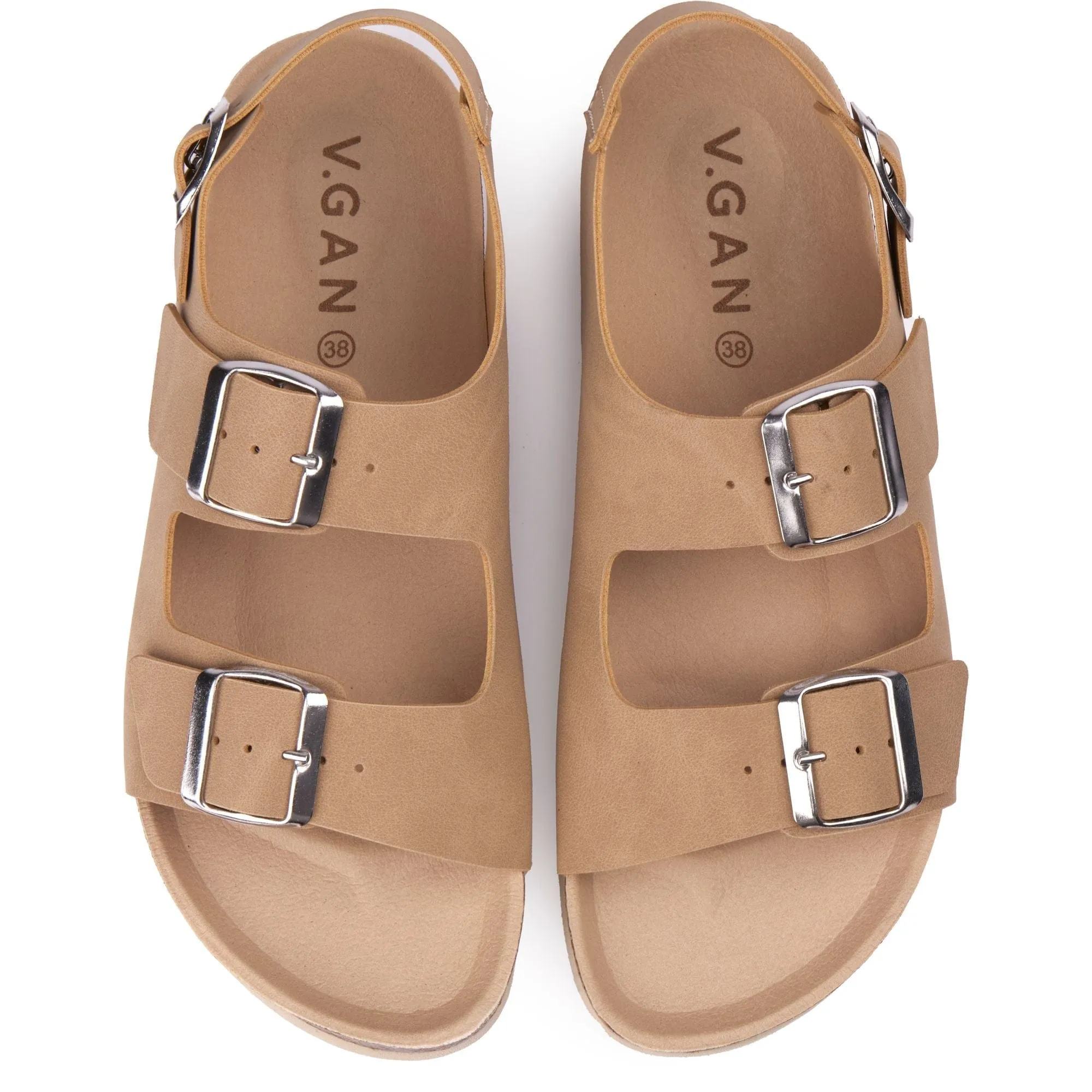 Sandales vegan pour femmes Lima avec semelle intérieure | Beige