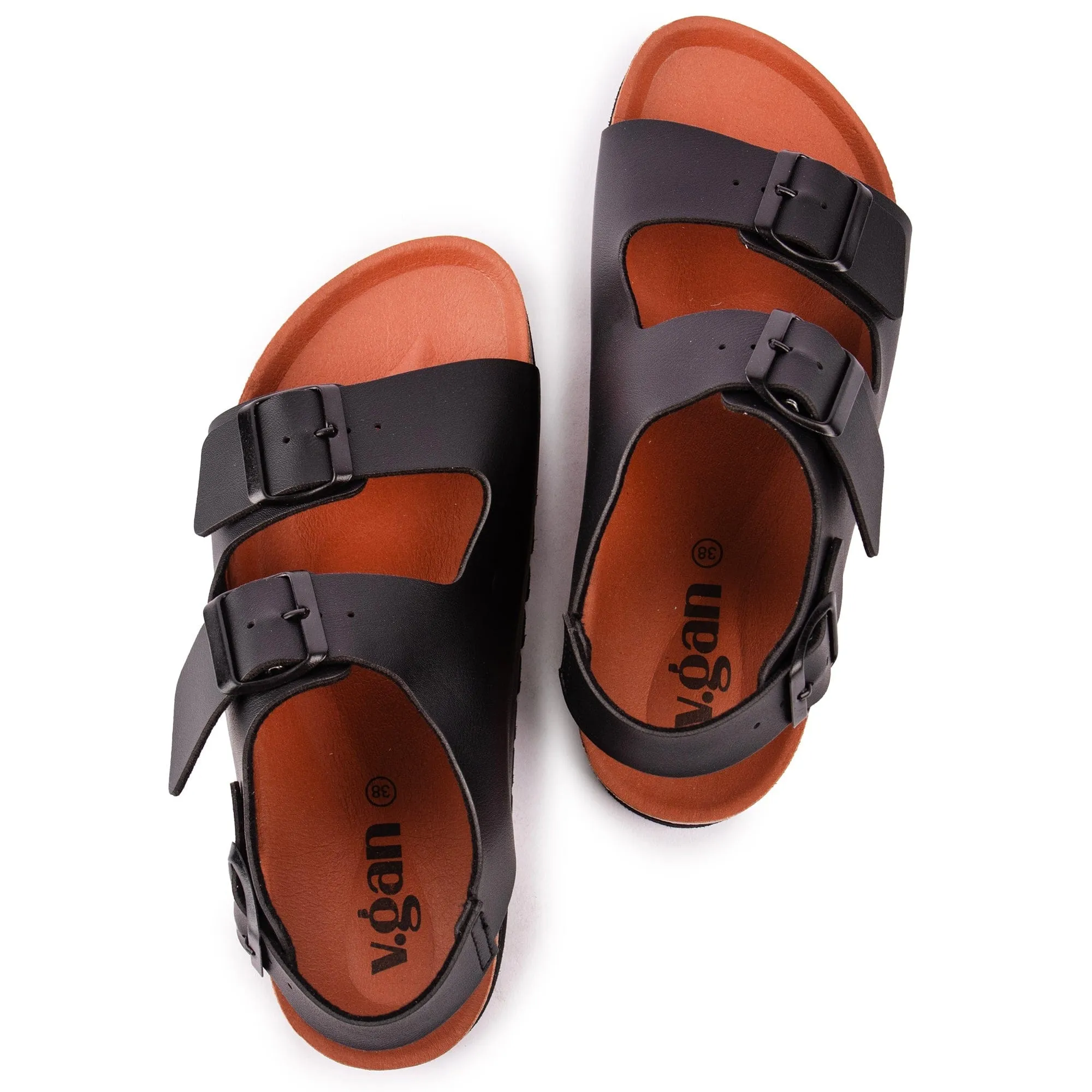 Sandales vegan pour femmes Lima avec semelle intérieure | Noir