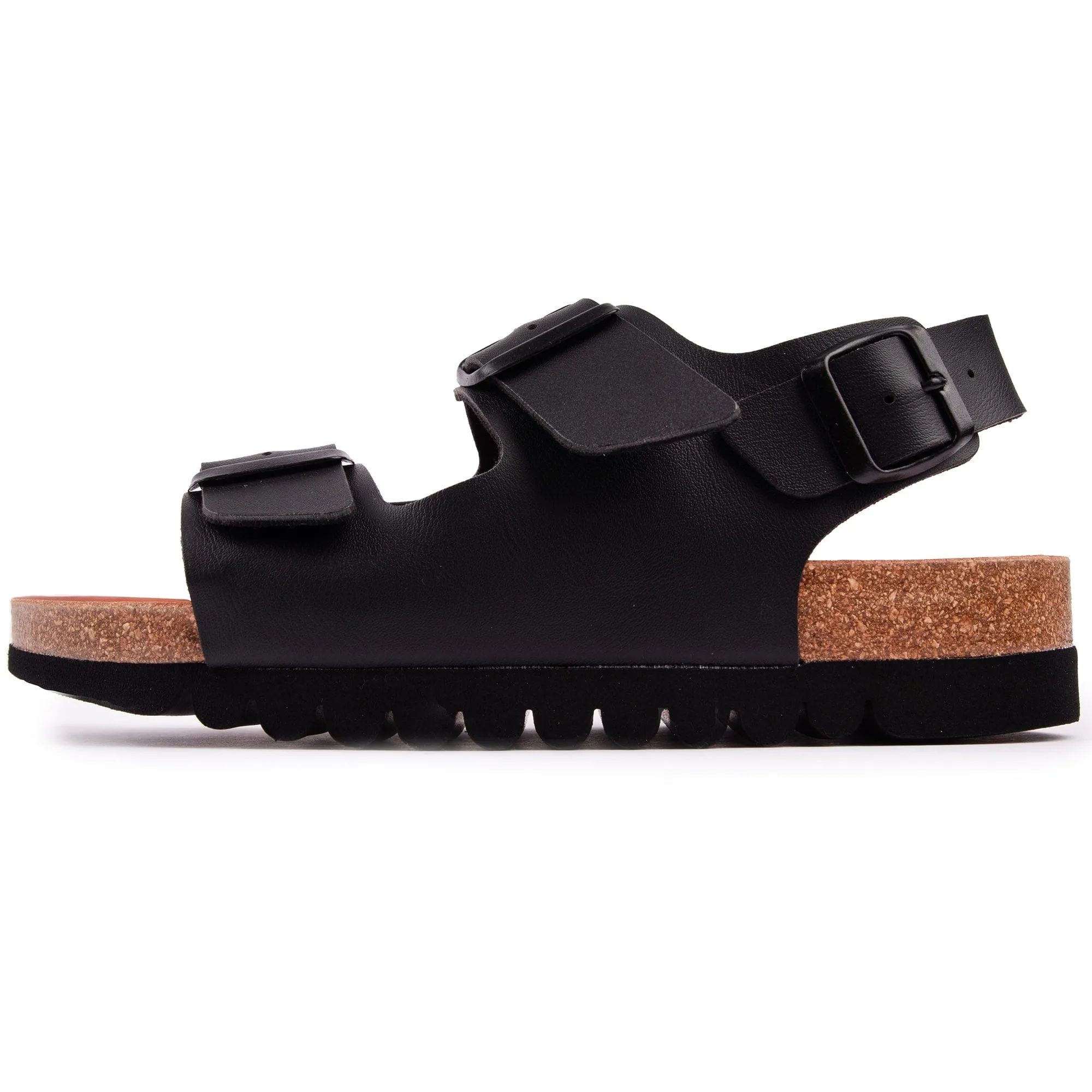 Sandales vegan pour femmes Lima avec semelle intérieure | Noir