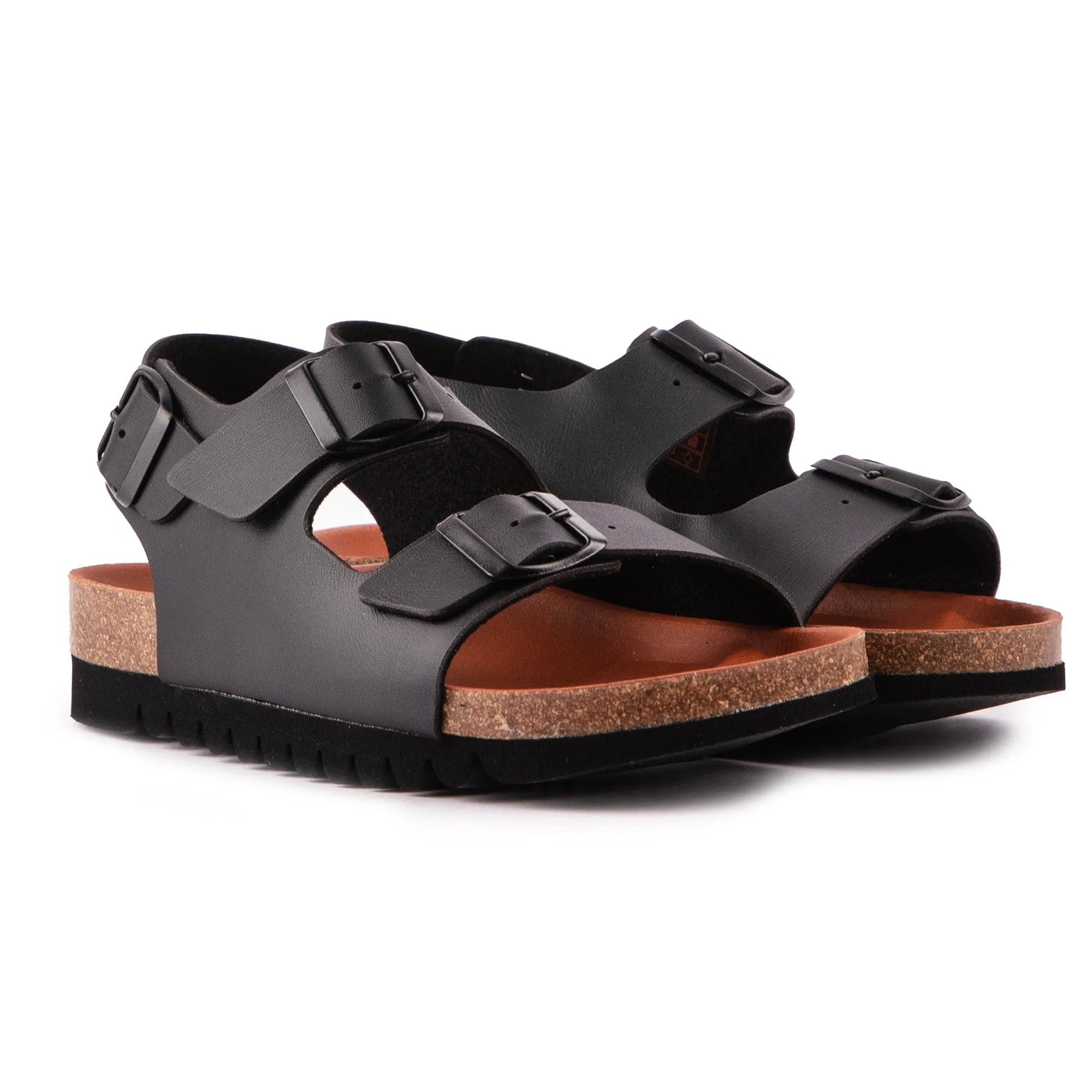 Sandales vegan pour femmes Lima avec semelle intérieure | Noir