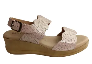 Sandales à Wedge en Cuir Confortables pour Femmes Lola Canales Belinda Fabriquées en Espagne Chaussures Lola Canales