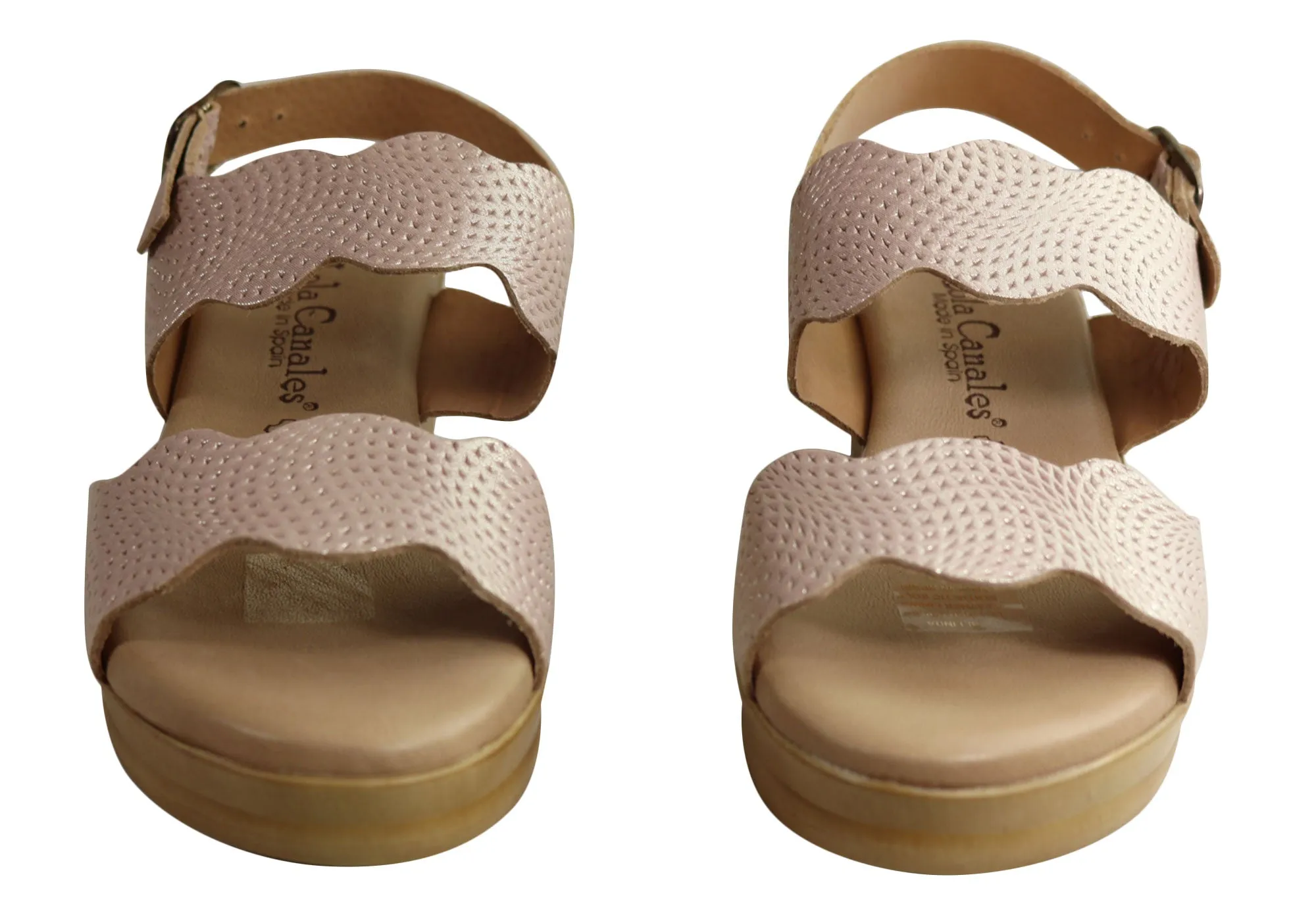 Sandales à Wedge en Cuir Confortables pour Femmes Lola Canales Belinda Fabriquées en Espagne Chaussures Lola Canales