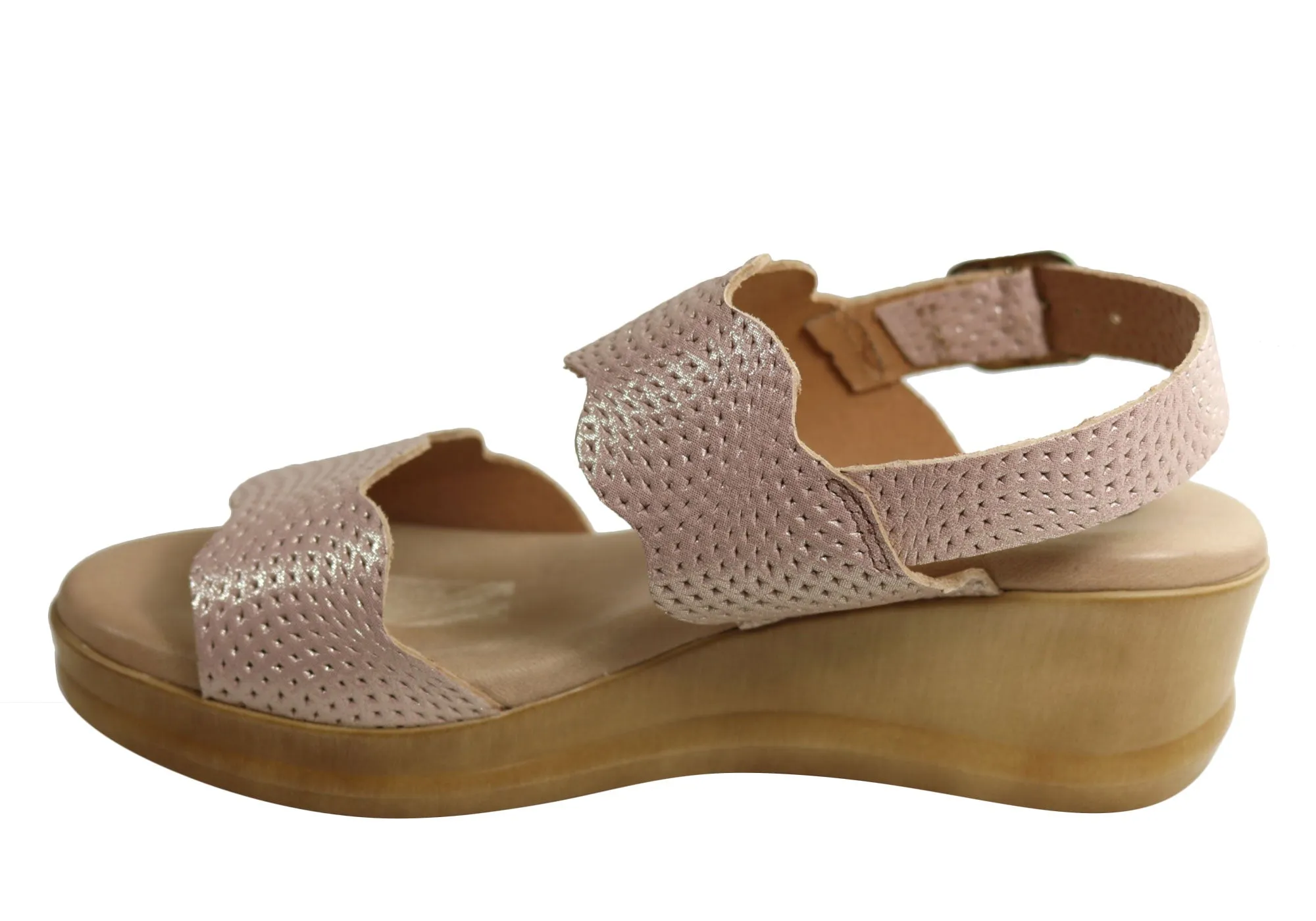 Sandales à Wedge en Cuir Confortables pour Femmes Lola Canales Belinda Fabriquées en Espagne Chaussures Lola Canales