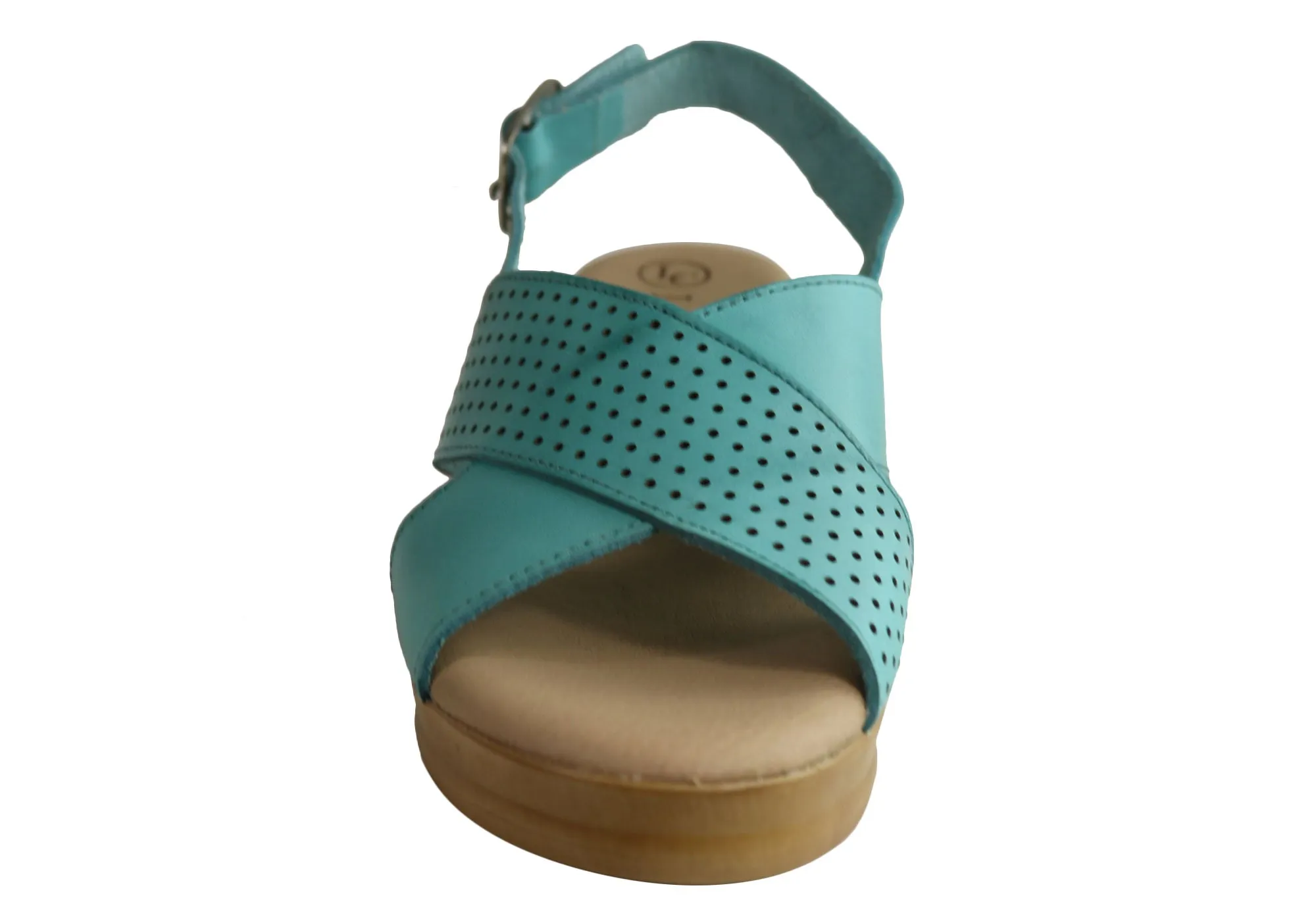Lola Canales Eden Sandales Femme à Talon Compensé en Cuir Confort Fabriquées en Espagne Chaussures Lola Canales