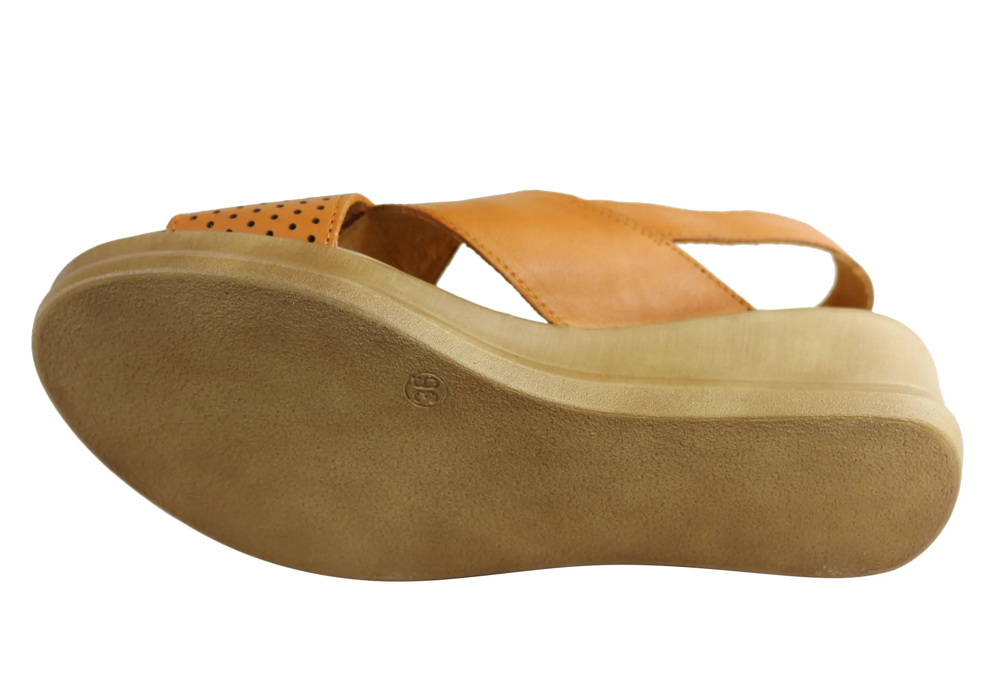 Lola Canales Eden Sandales Femme à Talon Compensé en Cuir Confort Fabriquées en Espagne Chaussures Lola Canales