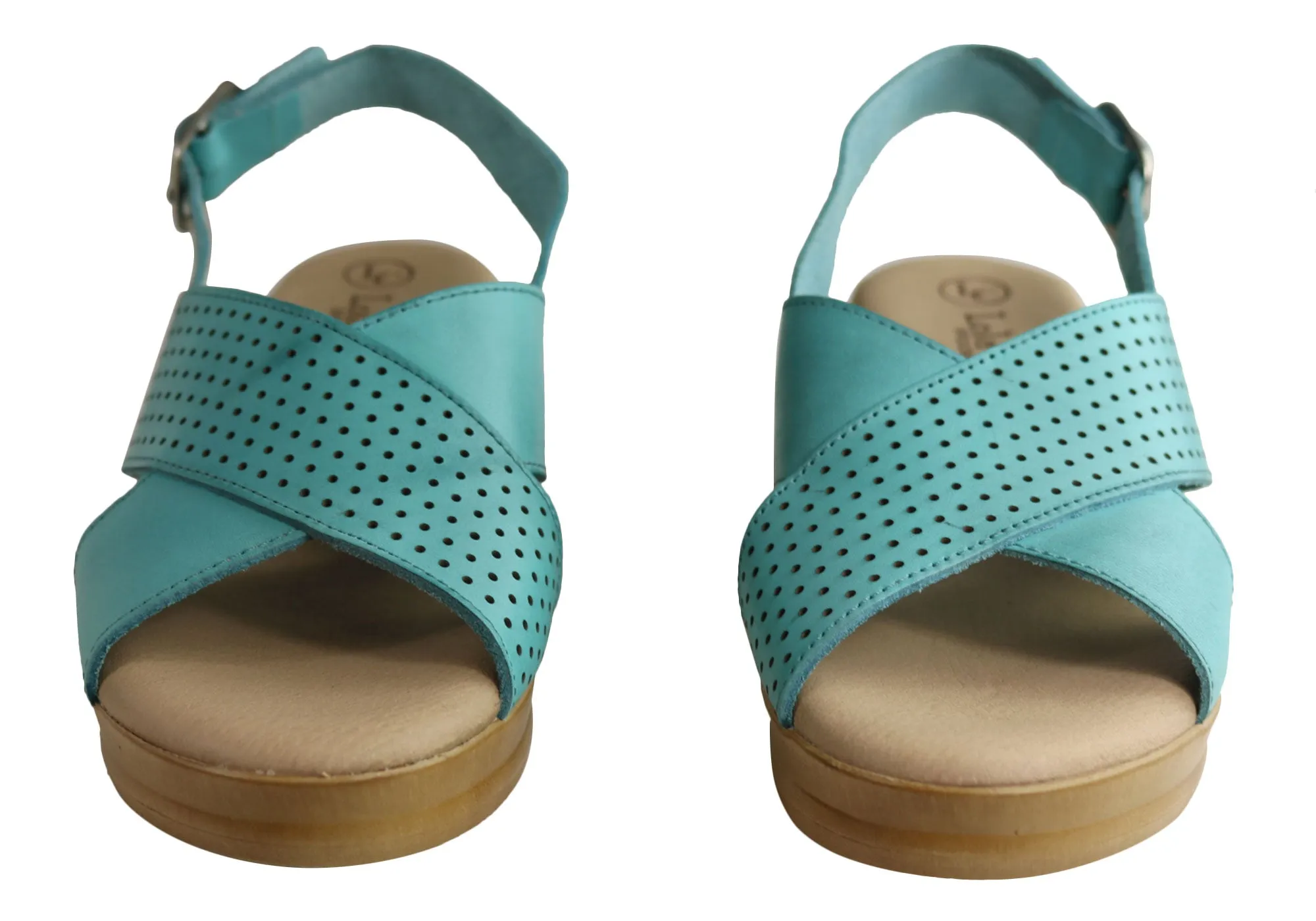 Lola Canales Eden Sandales Femme à Talon Compensé en Cuir Confort Fabriquées en Espagne Chaussures Lola Canales