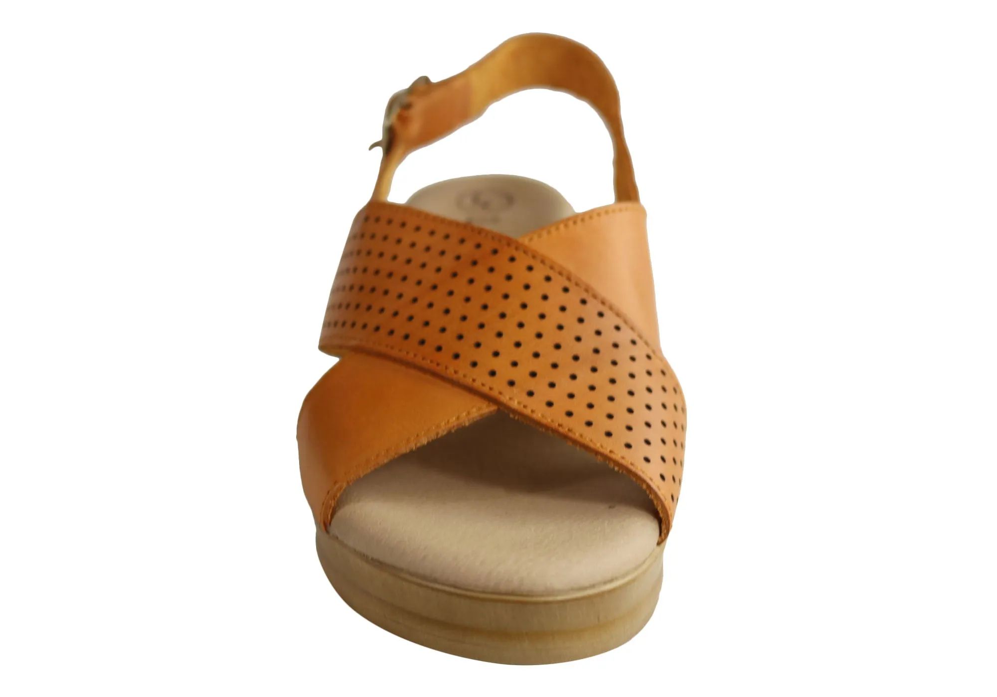 Lola Canales Eden Sandales Femme à Talon Compensé en Cuir Confort Fabriquées en Espagne Chaussures Lola Canales