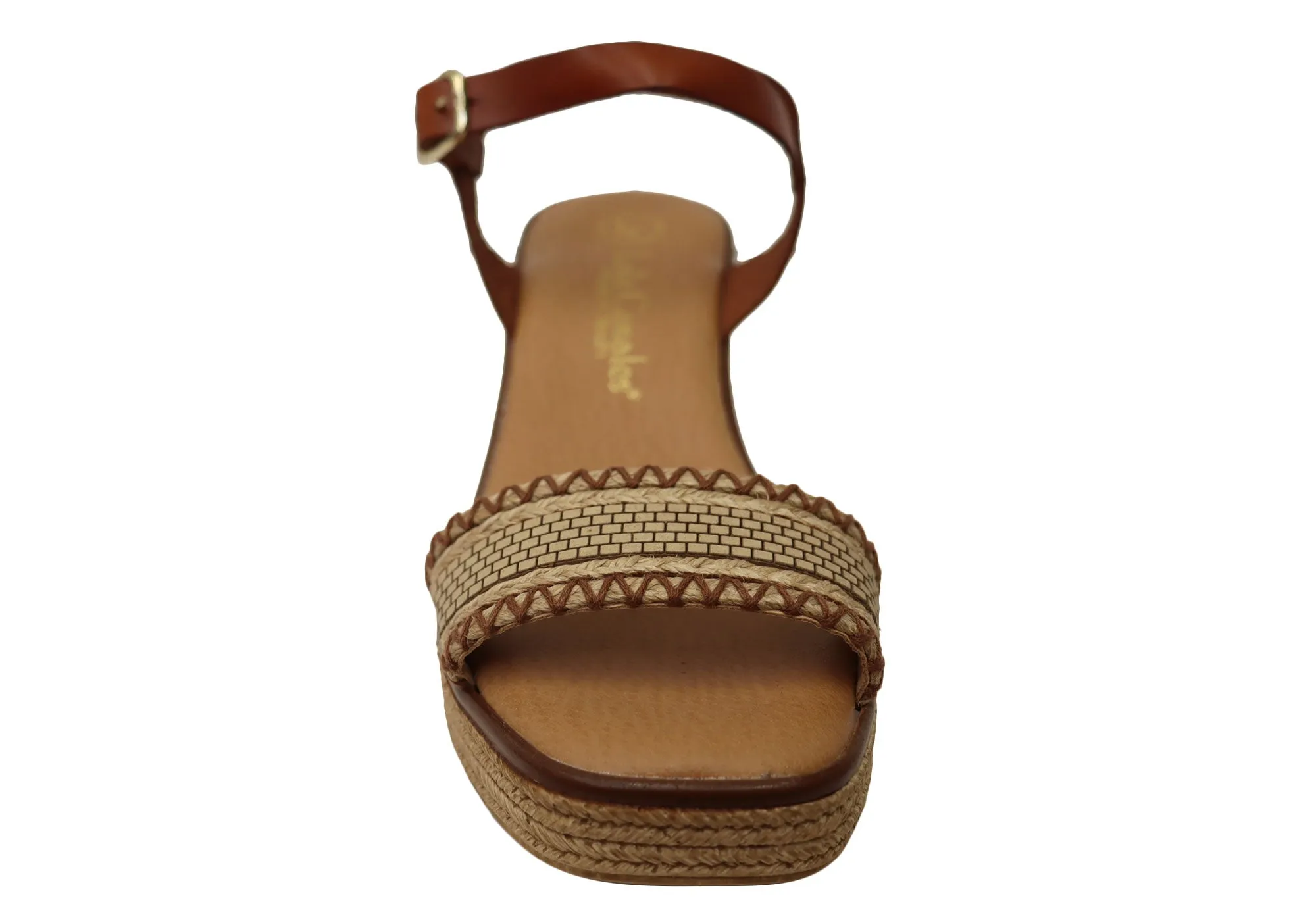 Sandales à plateforme en cuir espagnol pour femmes Lola Canales Pambula - Chaussures Lola Canales