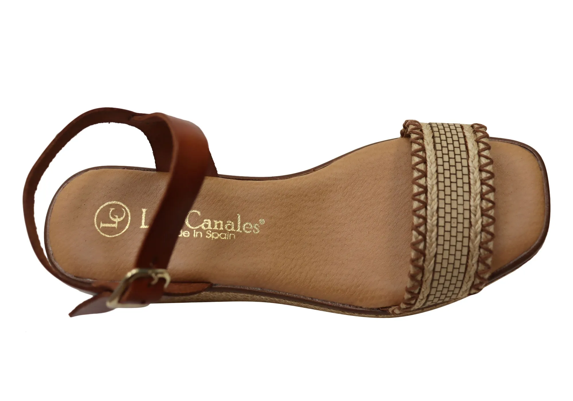 Sandales à plateforme en cuir espagnol pour femmes Lola Canales Pambula - Chaussures Lola Canales