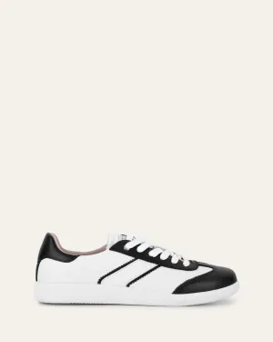 LOLA SNEAKERS CUIR NOIR BLANC