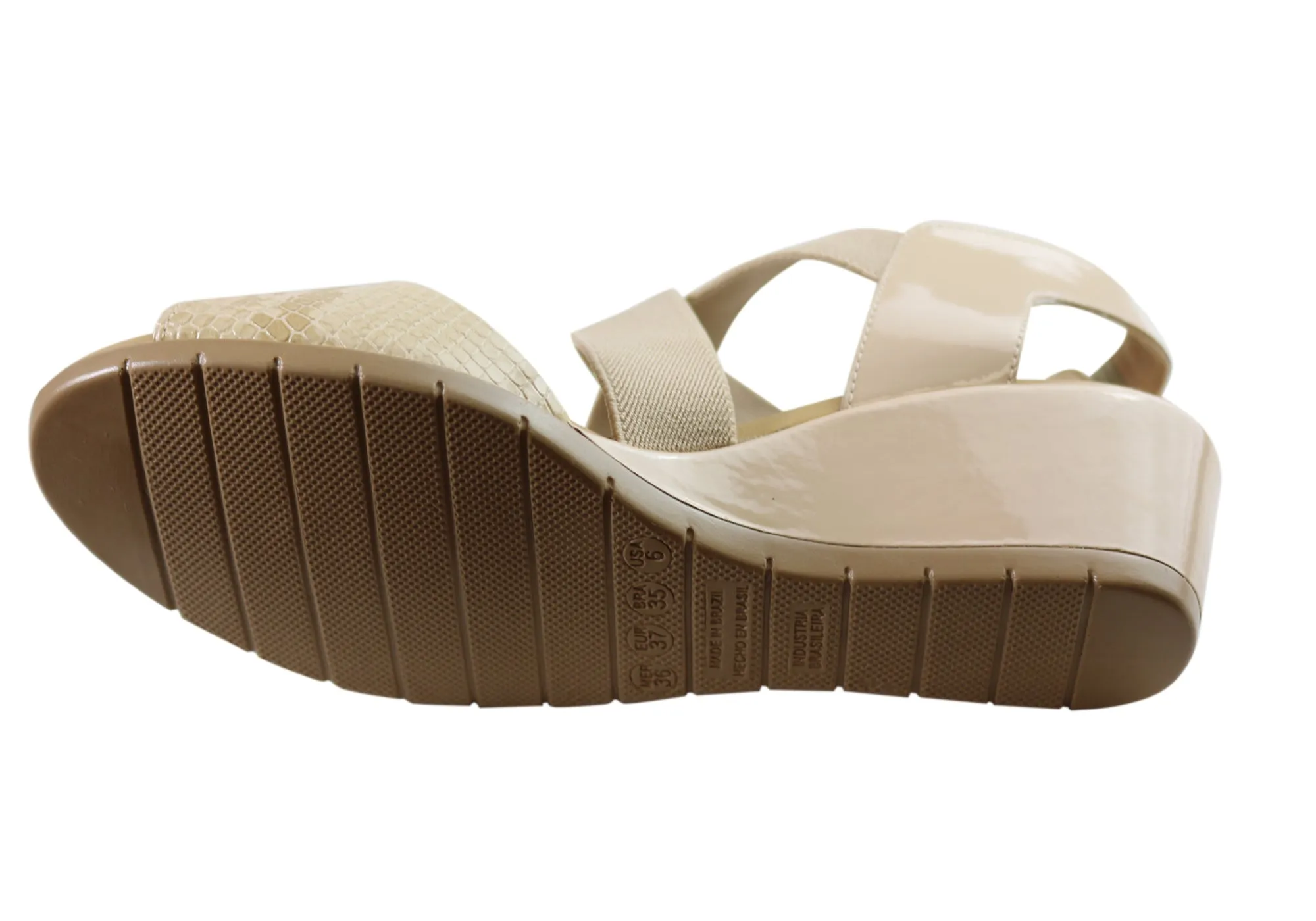 Malu Supercomfort Camari Sandales à Talon Confortables pour Femmes Fabriquées au Brésil Chaussures Malu Supercomfort