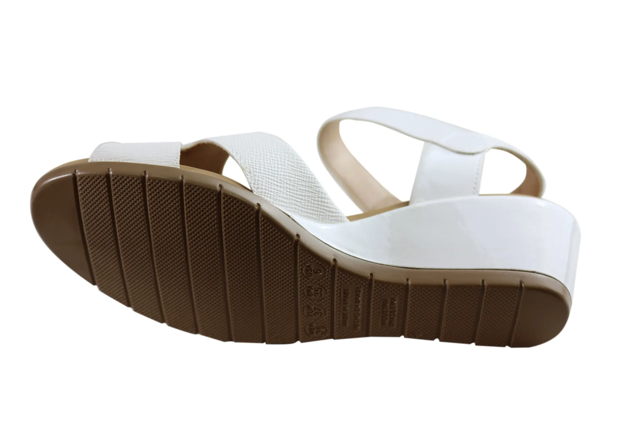 Sandales à Wedge Confortables pour Femmes Embry Supercomfort Malu Fabriquées au Brésil Chaussures Malu Supercomfort
