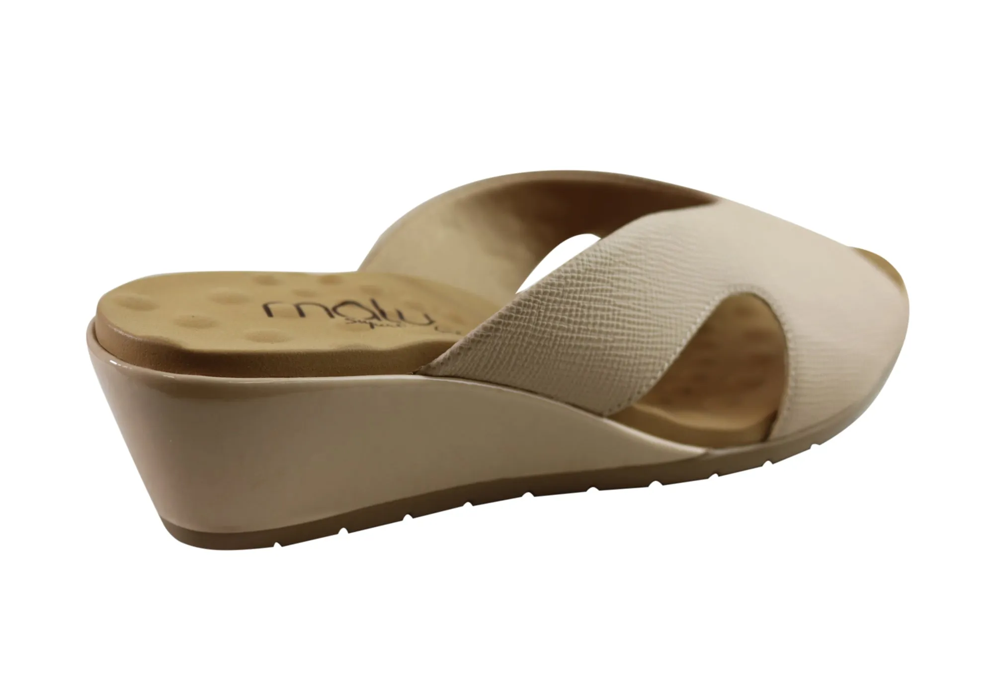 Malu Supercomfort Emerson Sandales à Talon Confortables pour Femmes Fabriquées au Brésil Chaussures Malu Supercomfort