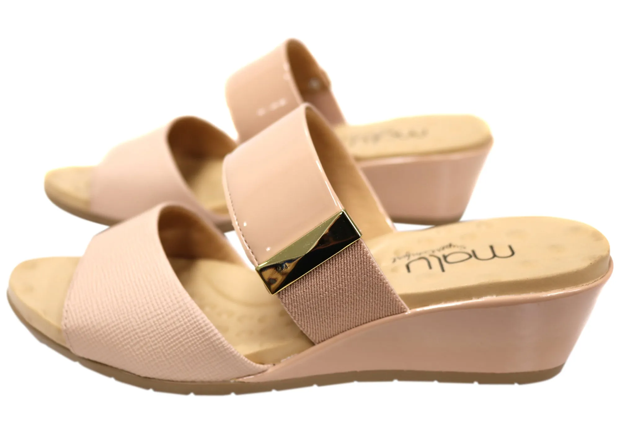 Malu Supercomfort Renay Sandales compensées confort pour femmes Fabriqué au Brésil Chaussures Malu Supercomfort