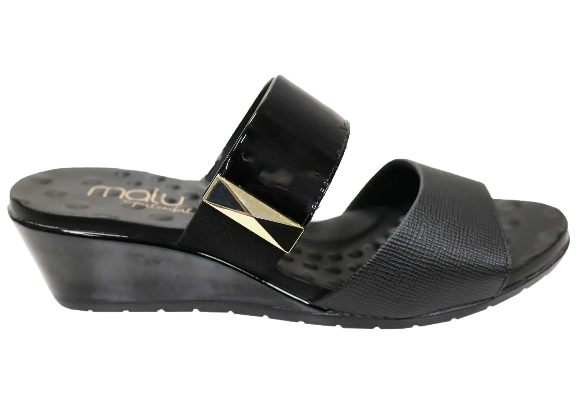 Malu Supercomfort Renay Sandales compensées confort pour femmes Fabriqué au Brésil Chaussures Malu Supercomfort