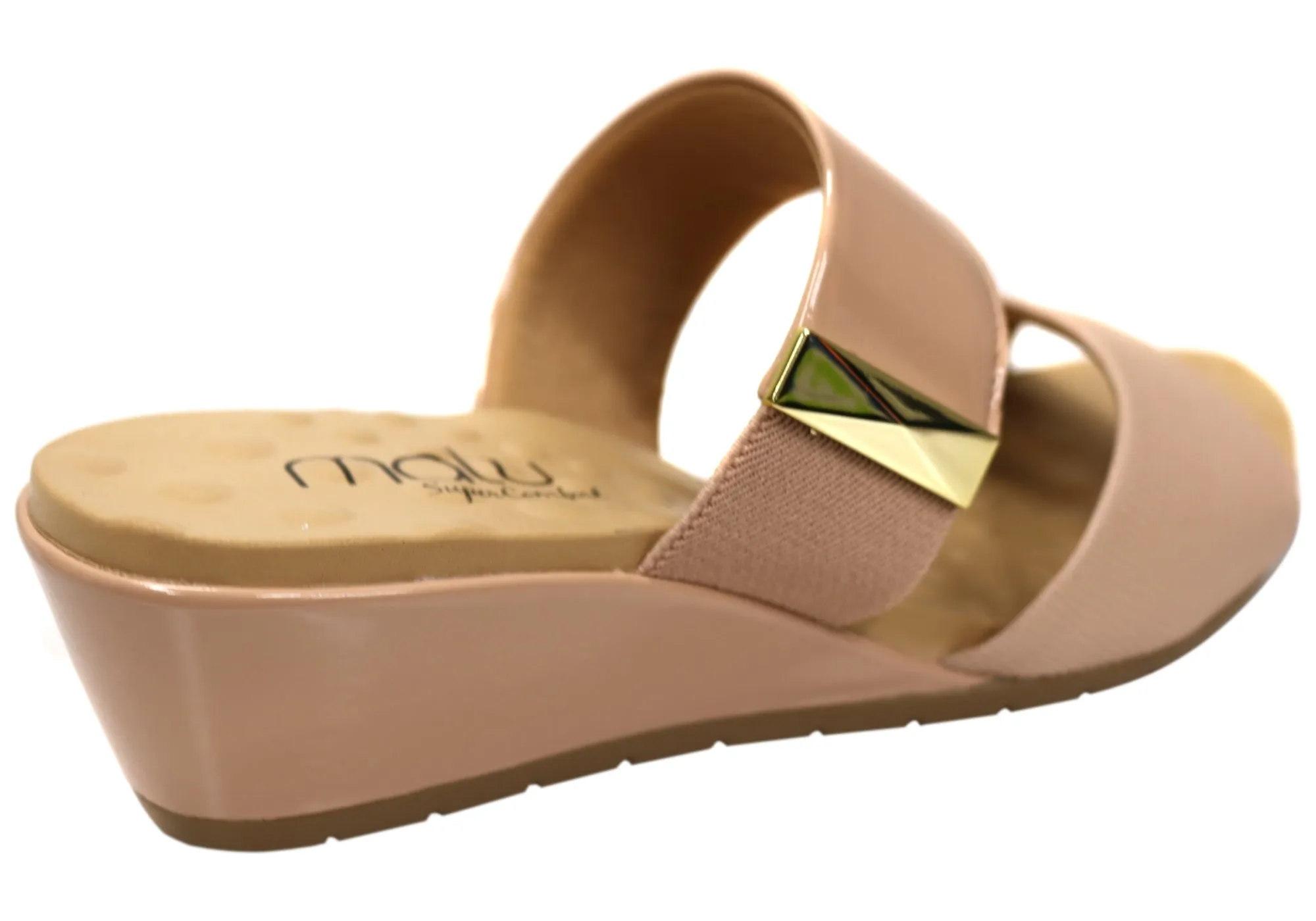 Malu Supercomfort Renay Sandales compensées confort pour femmes Fabriqué au Brésil Chaussures Malu Supercomfort