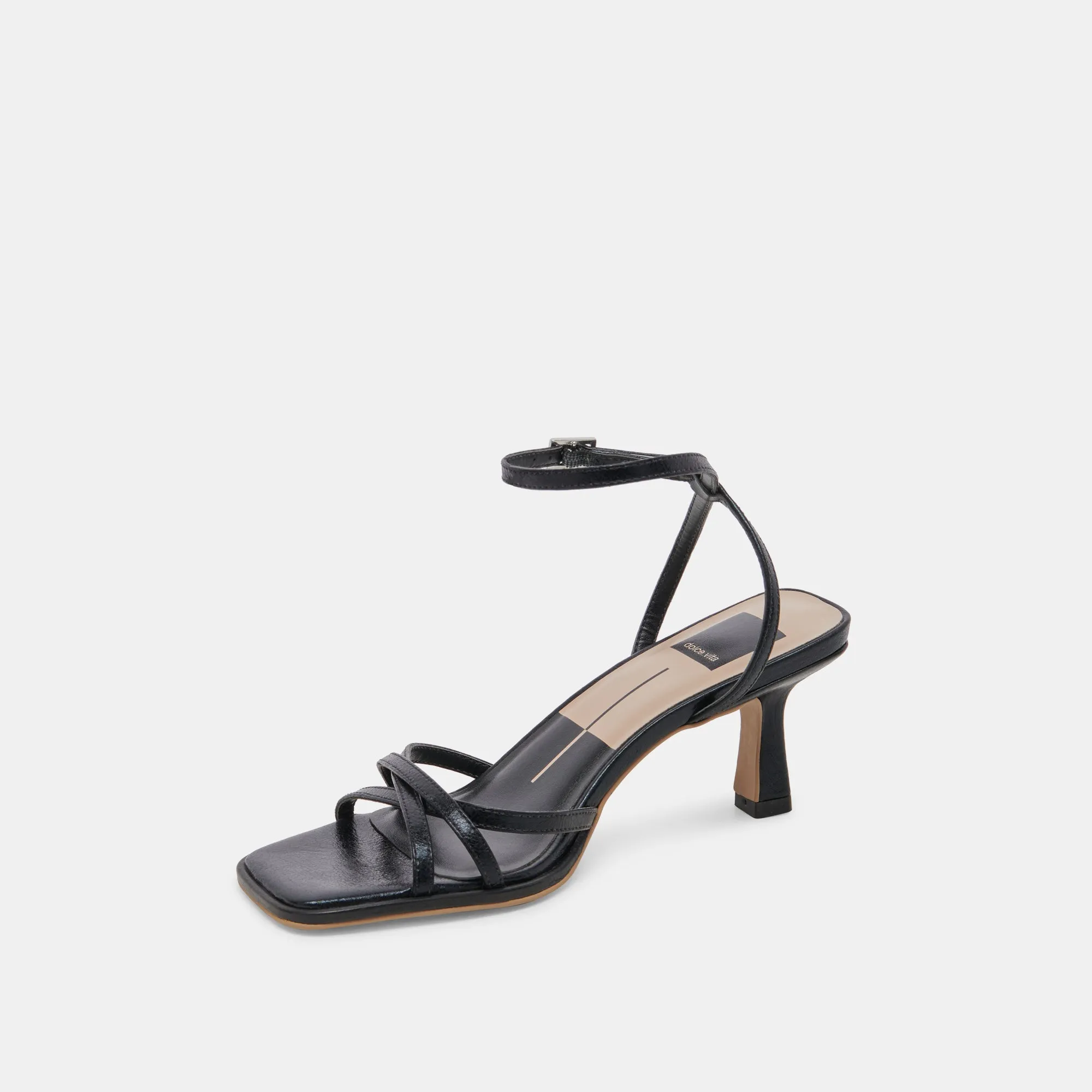 MANJI TALONS CUIR VERNI MINUIT