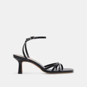 MANJI TALONS CUIR VERNI MINUIT