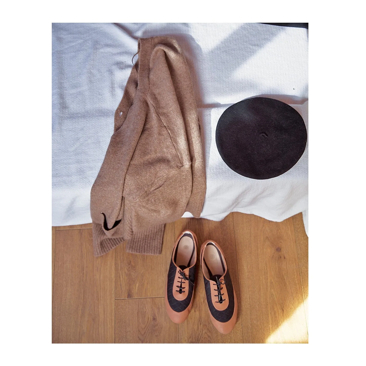 Maty Vegan Cuir de Maïs & Lacets Matelassés Recyclés Ballerines | Noir