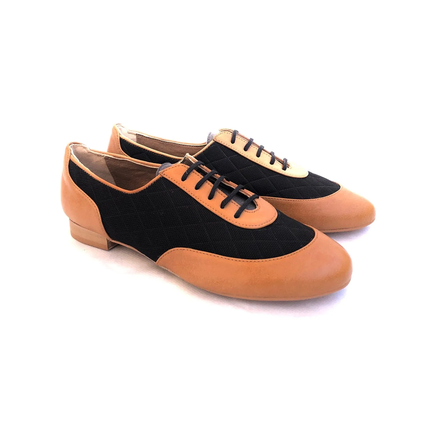 Maty Vegan Cuir de Maïs & Lacets Matelassés Recyclés Ballerines | Noir