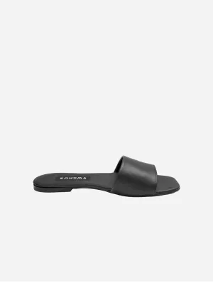 Sandales véganes en simili cuir de maïs pour femmes Mellow | Noir