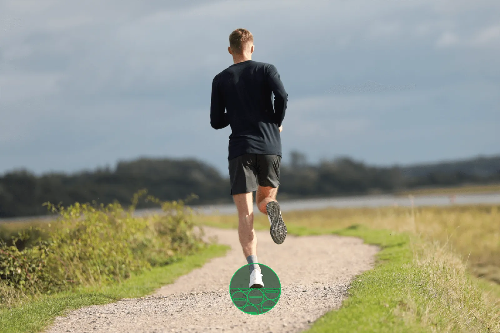 Chaussures de sport véganes pour hommes à recharge et mise à la terre | Gris lunaire