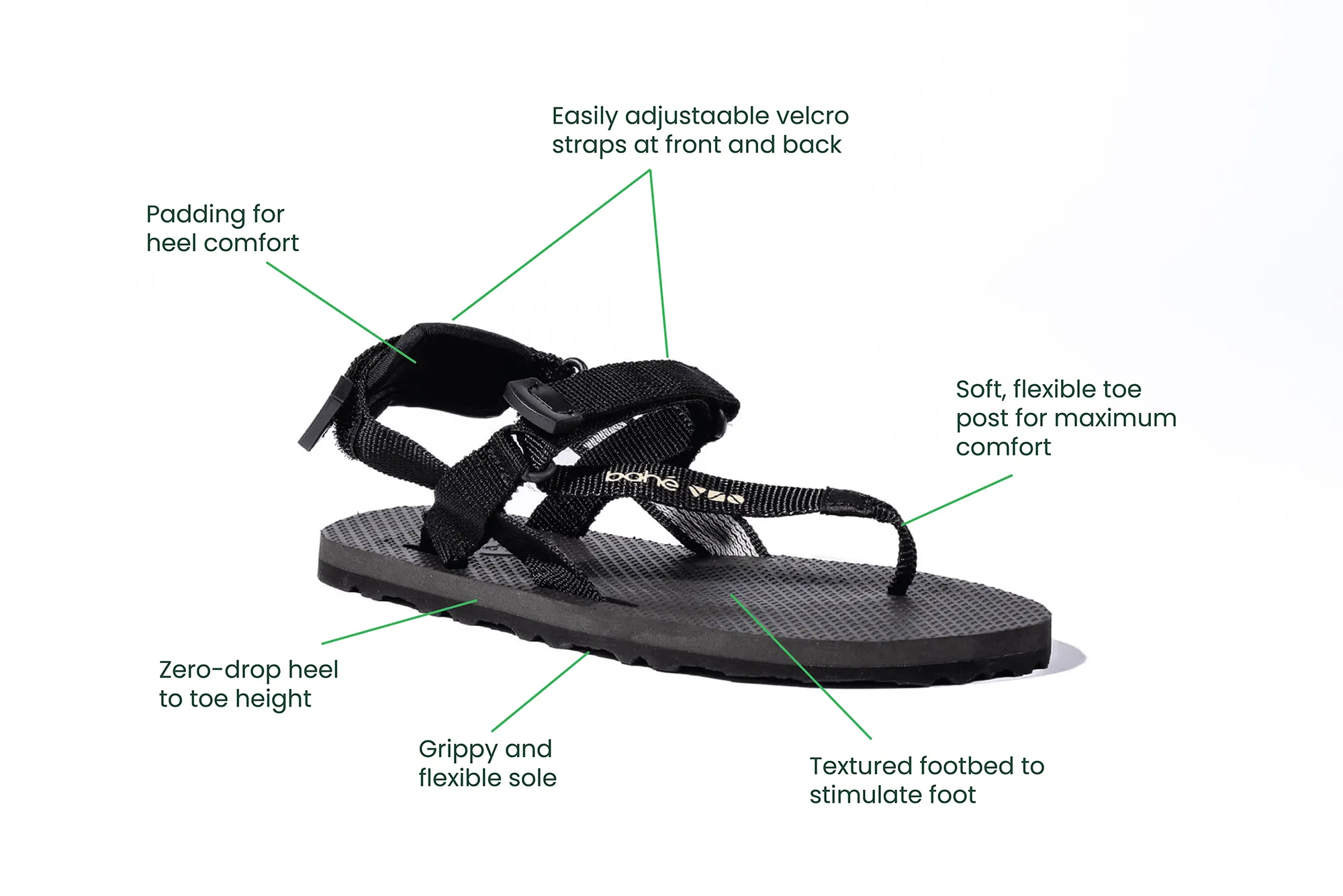 Sandales pieds nus d'ancrage Respire pour hommes | Eclipse