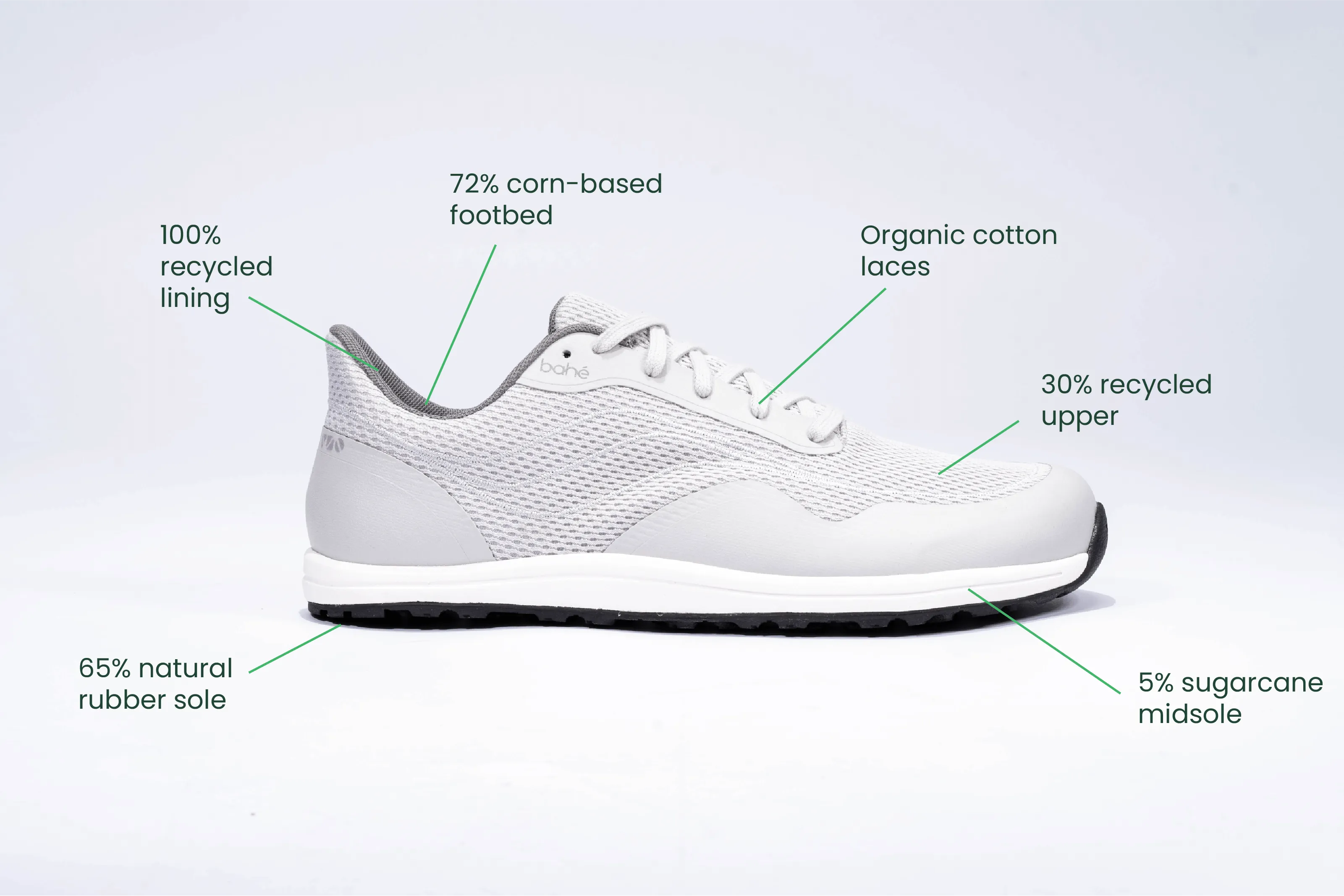 Chaussures véganes minimalistes pour hommes Revive Grounding | Gris lunaire
