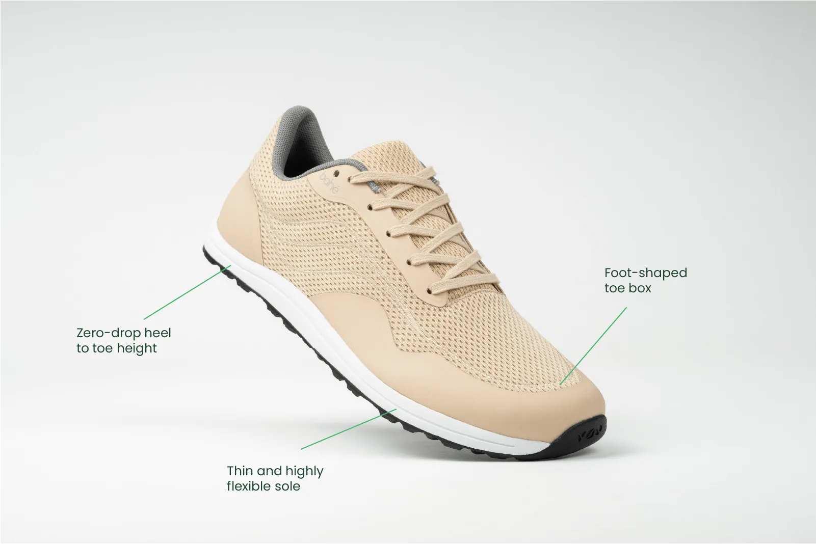 Chaussures véganes minimalistes pour hommes Revive Grounding | Grès