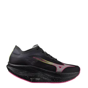 Mizuno Chaussures de Course Unisexe Wave Rebellion Pro 2 en Noir/Argent/Rose/Tetra AW24