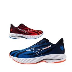 Mizuno Chaussures de Running Unisexe Wave Rider 28 Couleur Oni Demon Rouge Ignition Mizuno/Blanc/Bleu Baseball SS25