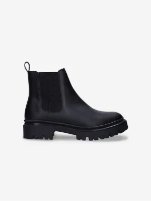 Bottes Chelsea en simili-cuir vegan pour femme Molly | Noir