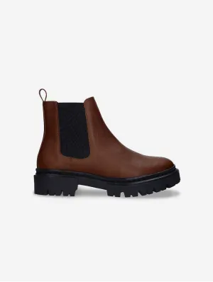 Bottes Chelsea en similicuir vegan pour femme Molly | Marron