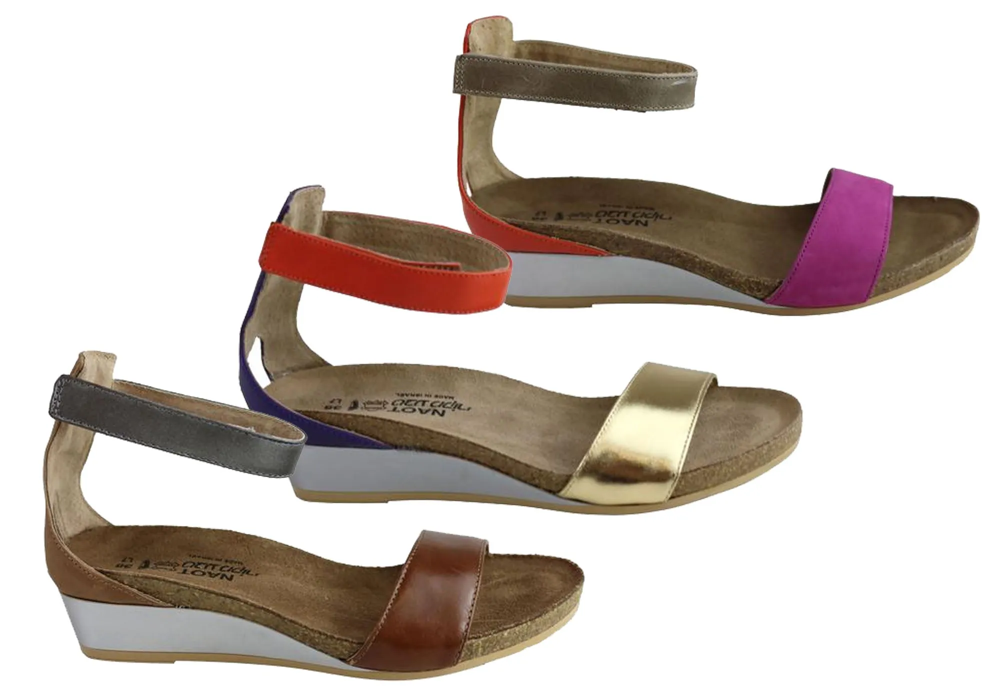 Sandales à Wedge Confortables et Matelassées en Cuir Naot Pixie pour Femme - Chaussures Naot