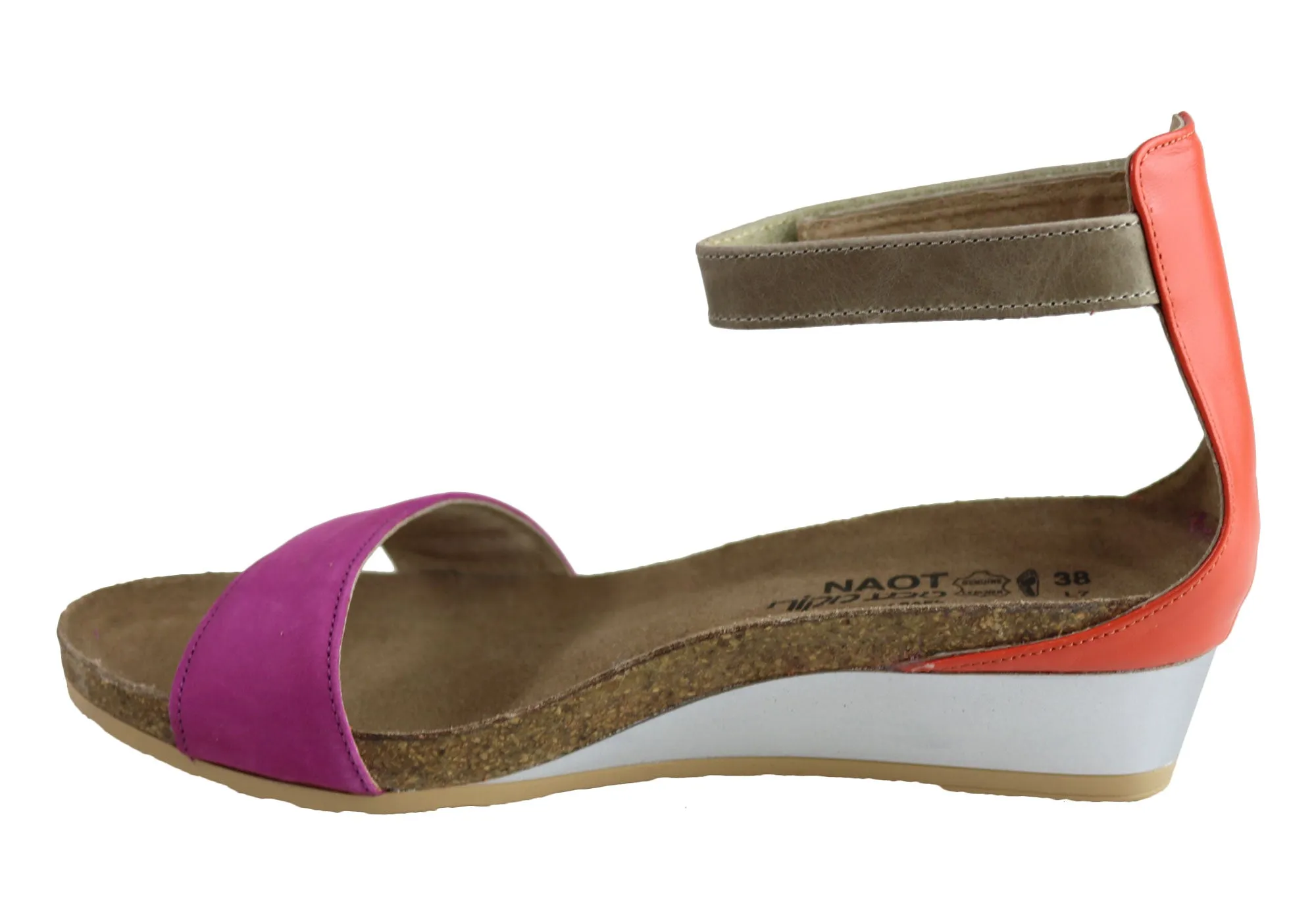 Sandales à Wedge Confortables et Matelassées en Cuir Naot Pixie pour Femme - Chaussures Naot