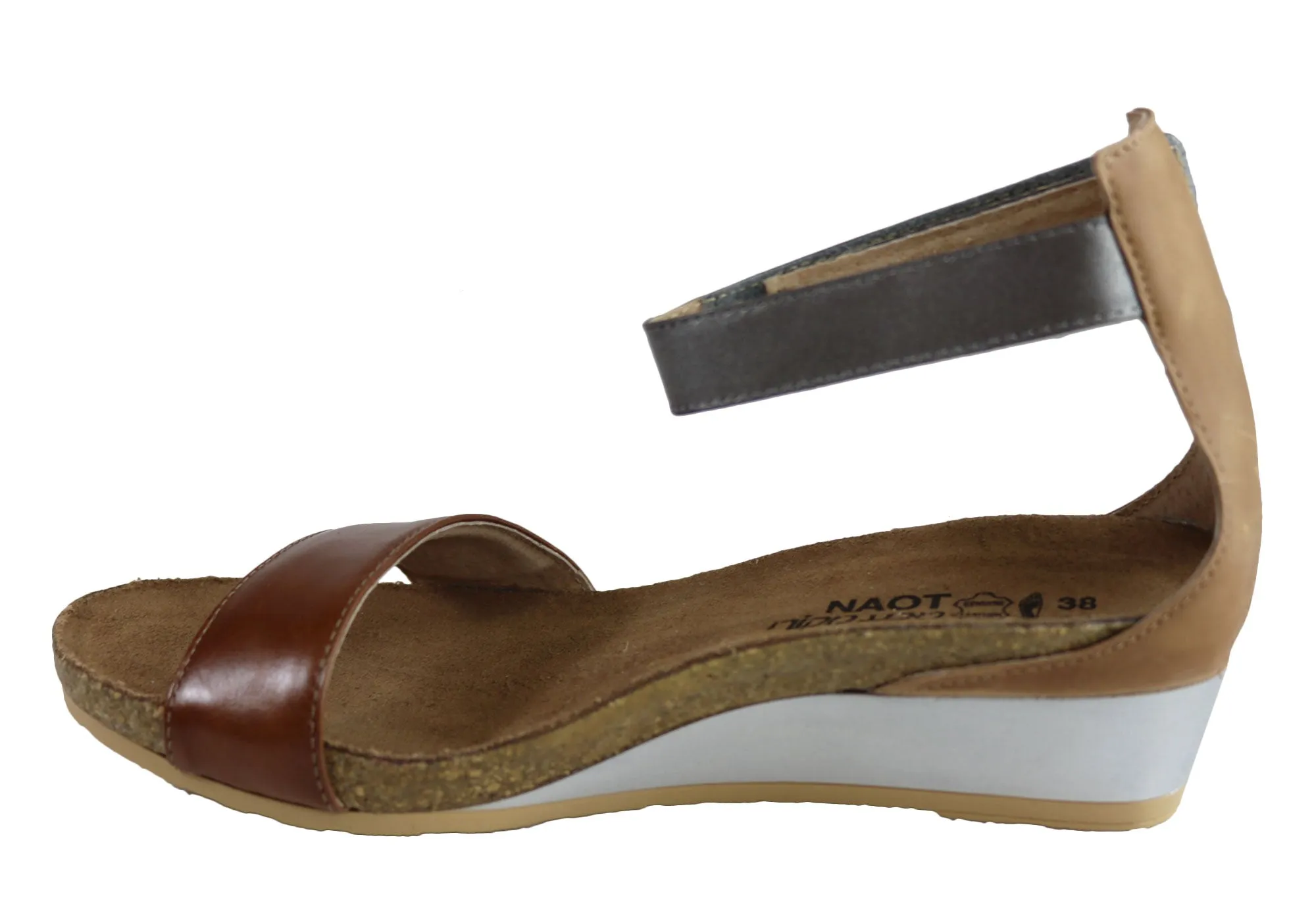 Sandales à Wedge Confortables et Matelassées en Cuir Naot Pixie pour Femme - Chaussures Naot