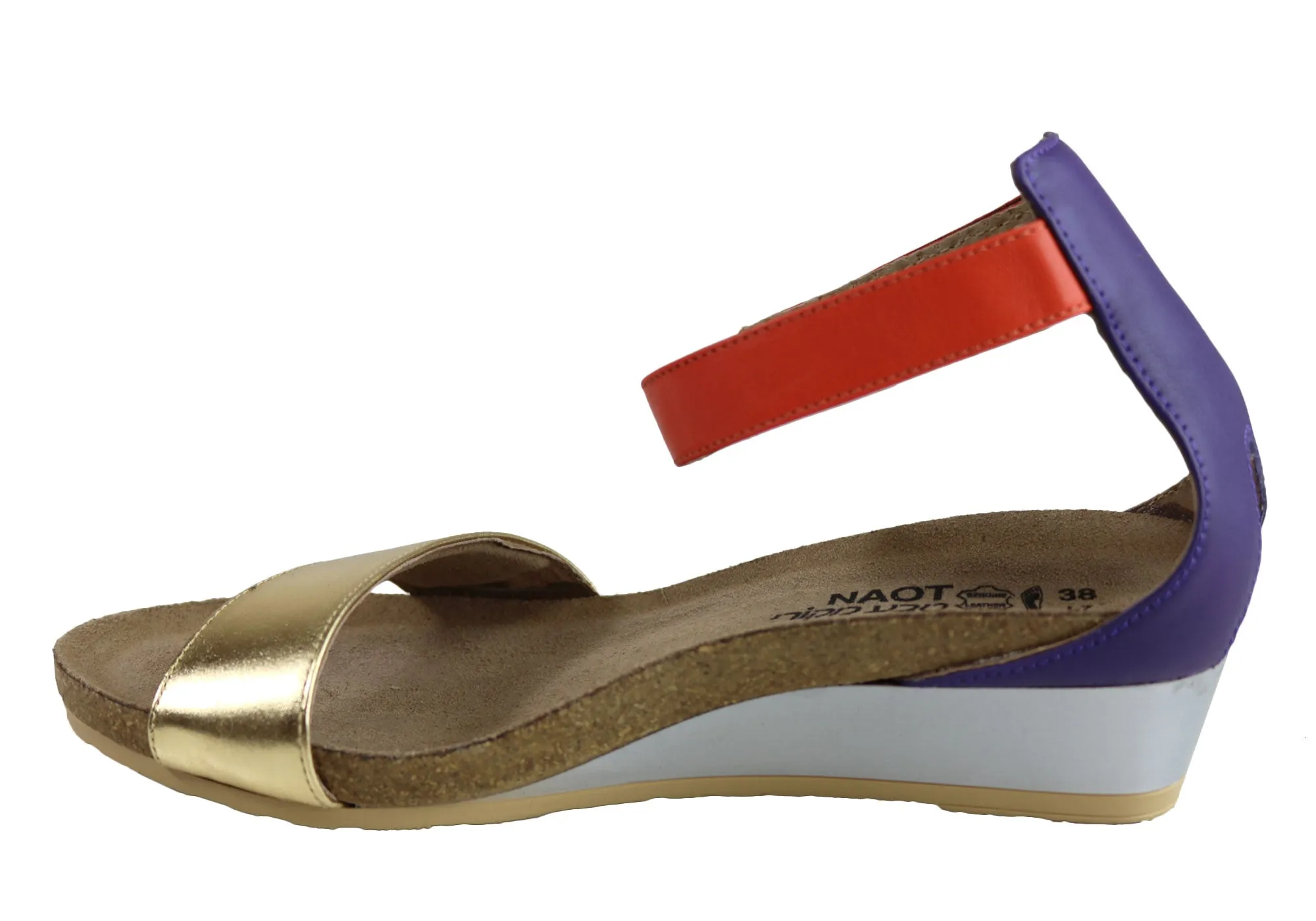 Sandales à Wedge Confortables et Matelassées en Cuir Naot Pixie pour Femme - Chaussures Naot