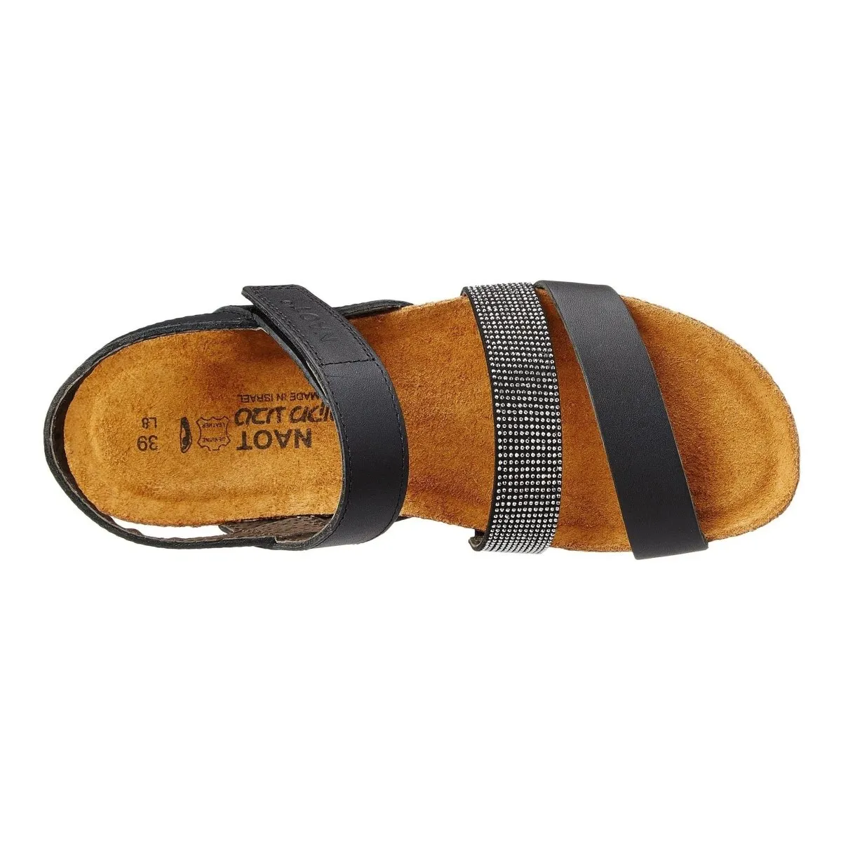 Naot Femmes Krista Cuir Noir Mat