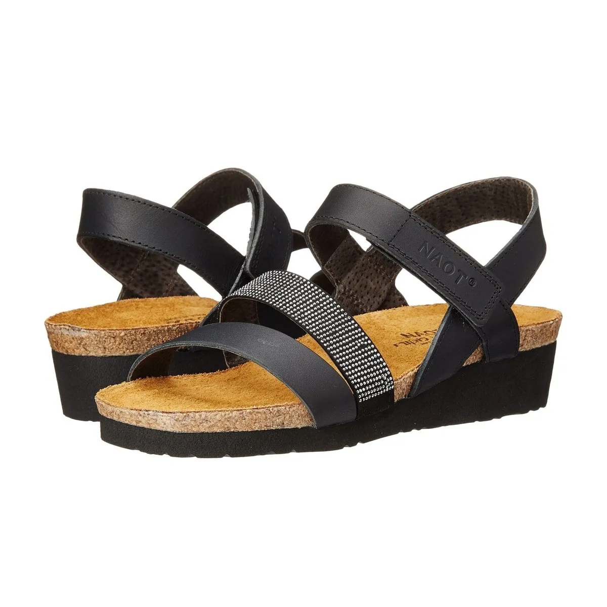 Naot Femmes Krista Cuir Noir Mat