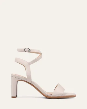 SANDALES NATSU À TALON MOYEN EN CUIR BONE