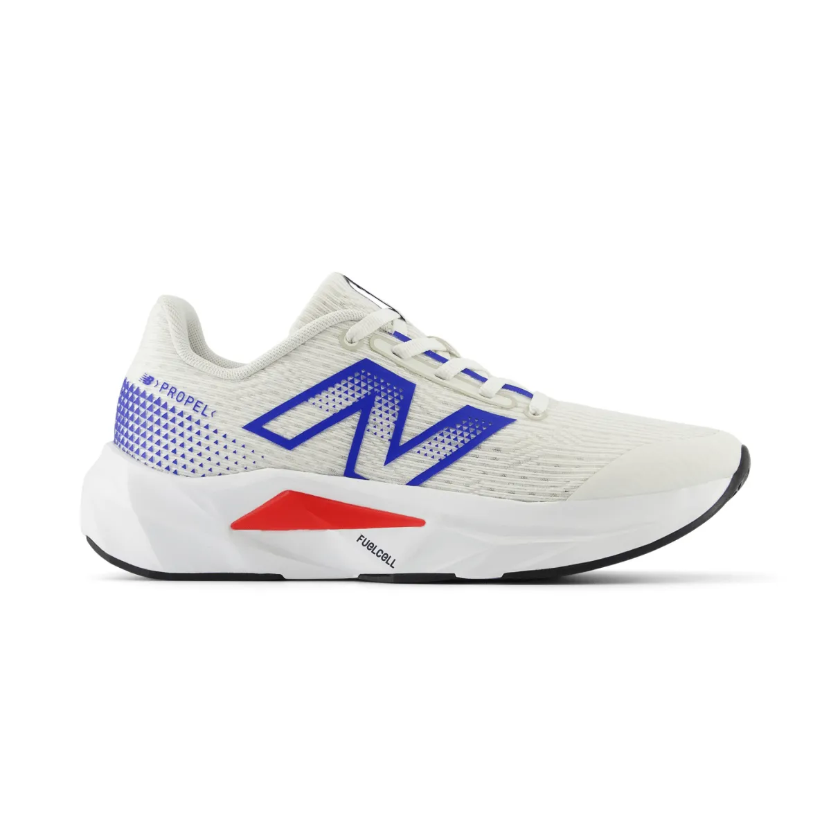 New Balance Enfant (École Primaire) FuelCell Propel 5 GPFCPRR5 Sel de Mer/Équipe Royal/Rouge Vrai