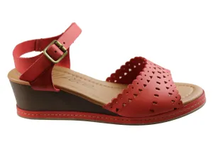 Nouvelle Marque Dorita Sandales à Talon Compensé en Cuir pour Femmes Fabriquées au Brésil Chaussures New Face