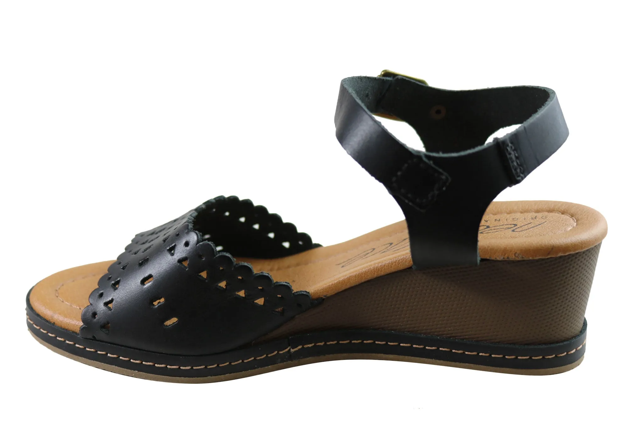 Nouvelle Marque Dorita Sandales à Talon Compensé en Cuir pour Femmes Fabriquées au Brésil Chaussures New Face