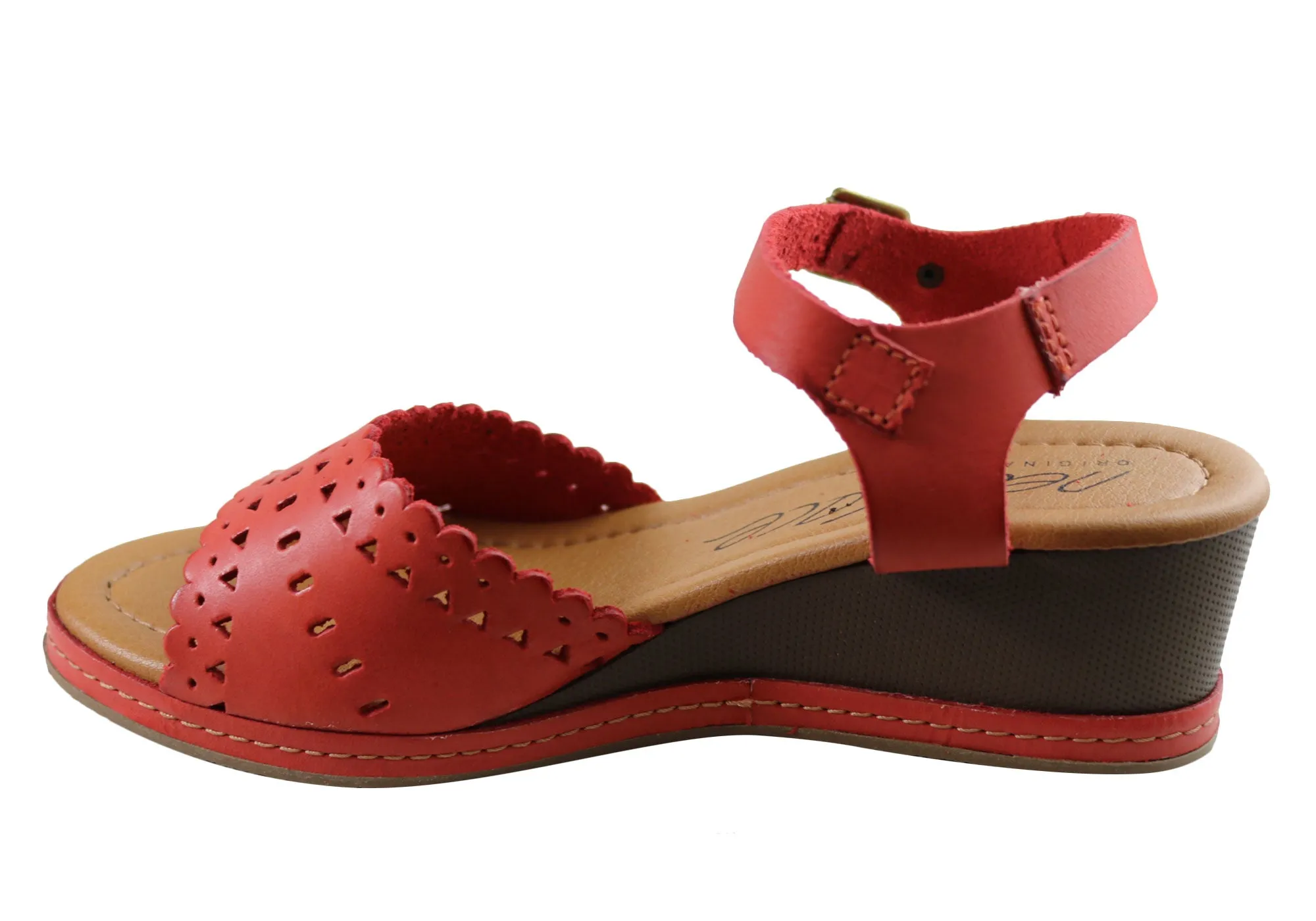 Nouvelle Marque Dorita Sandales à Talon Compensé en Cuir pour Femmes Fabriquées au Brésil Chaussures New Face